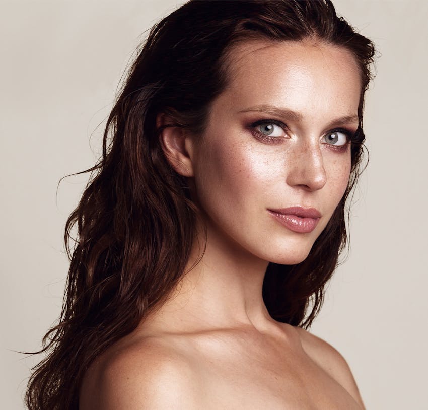 Woman with blonde hair smiling