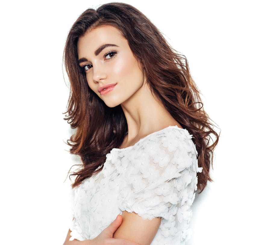 Woman receiving injectable treatment