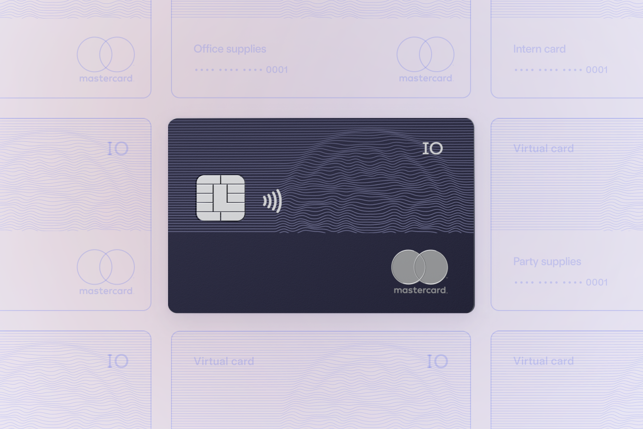 Image showing a real credit card alongside several illustrated credit card designs.