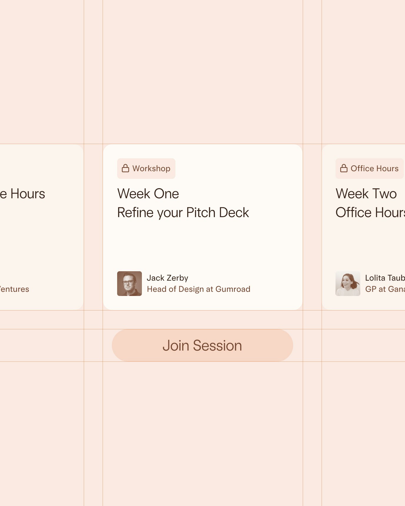 weekly sessions overview