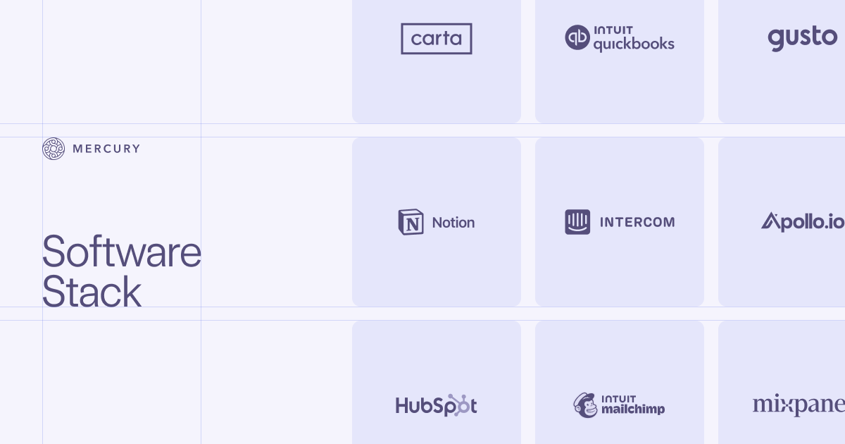 Software Stack: The Ultimate Software Guide for Startups | Mercury