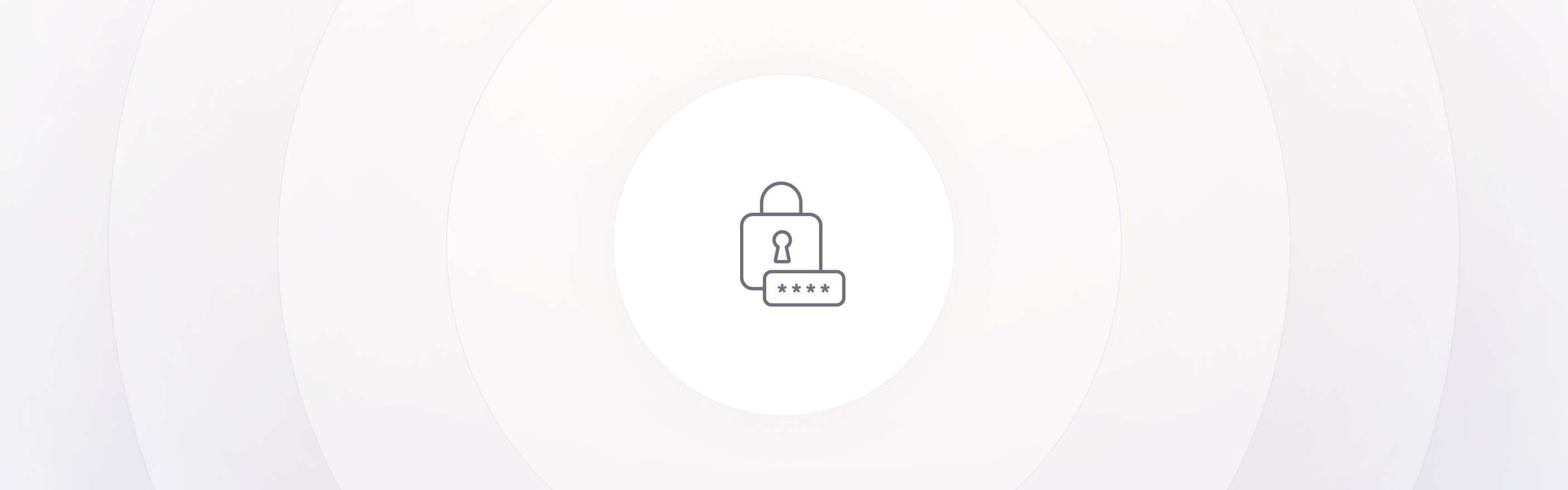 Lock icon and hidden password