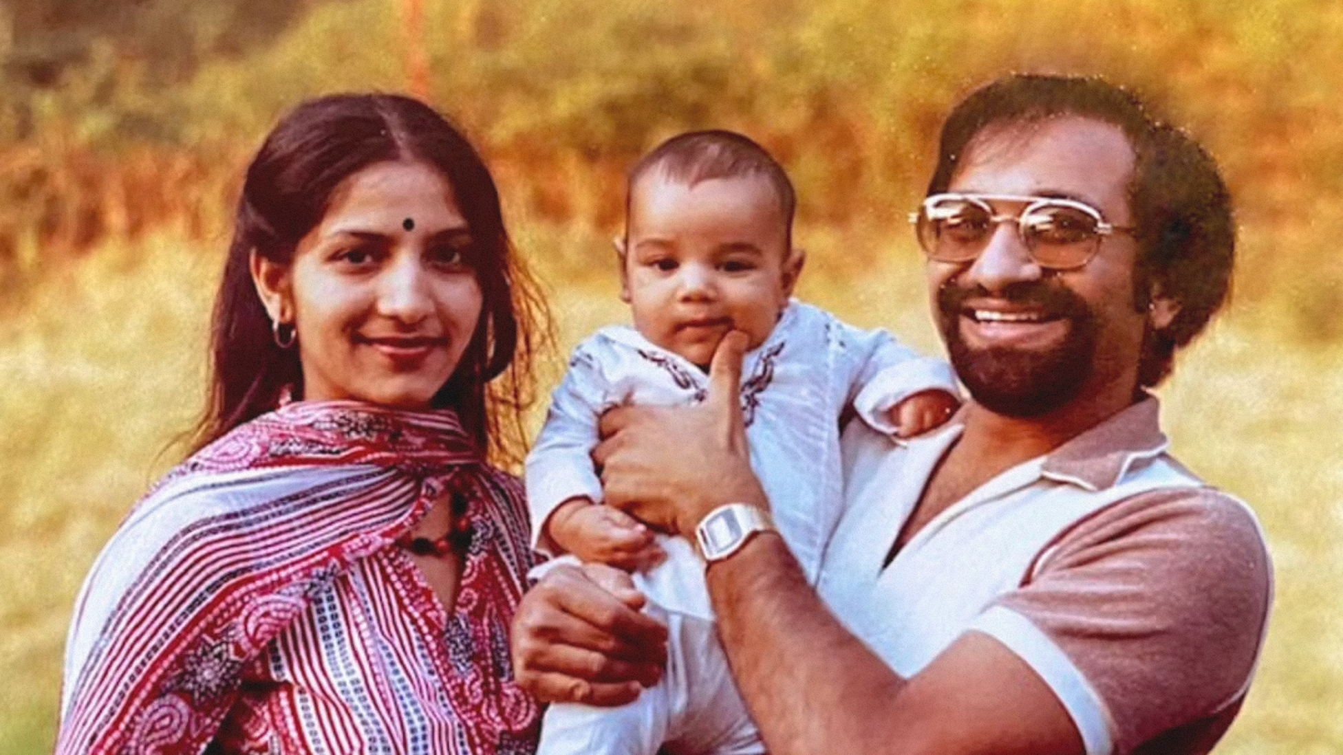 Shantilal and Prabha with their son, Sheel.