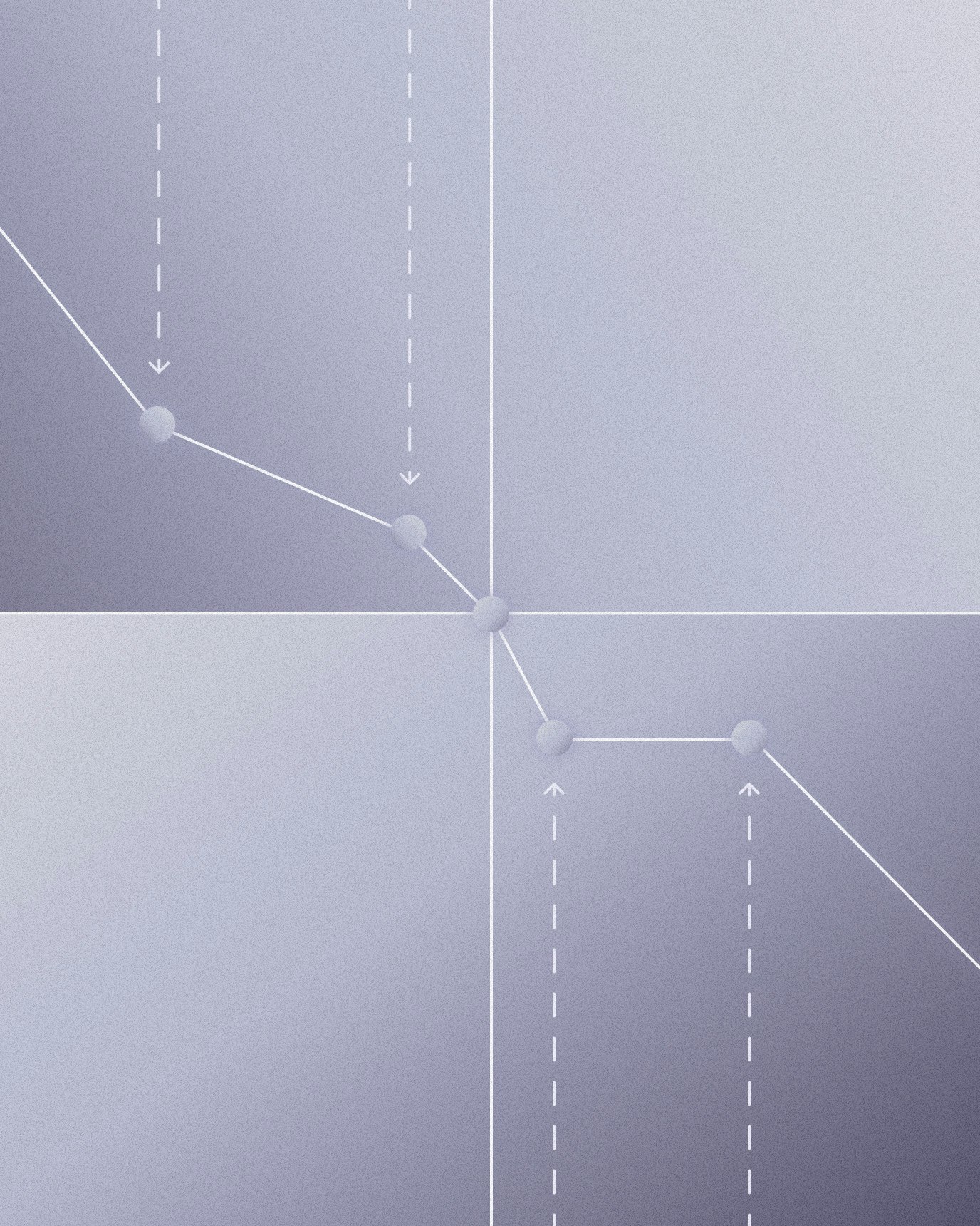 Line graph showing a downward trend in cash burn