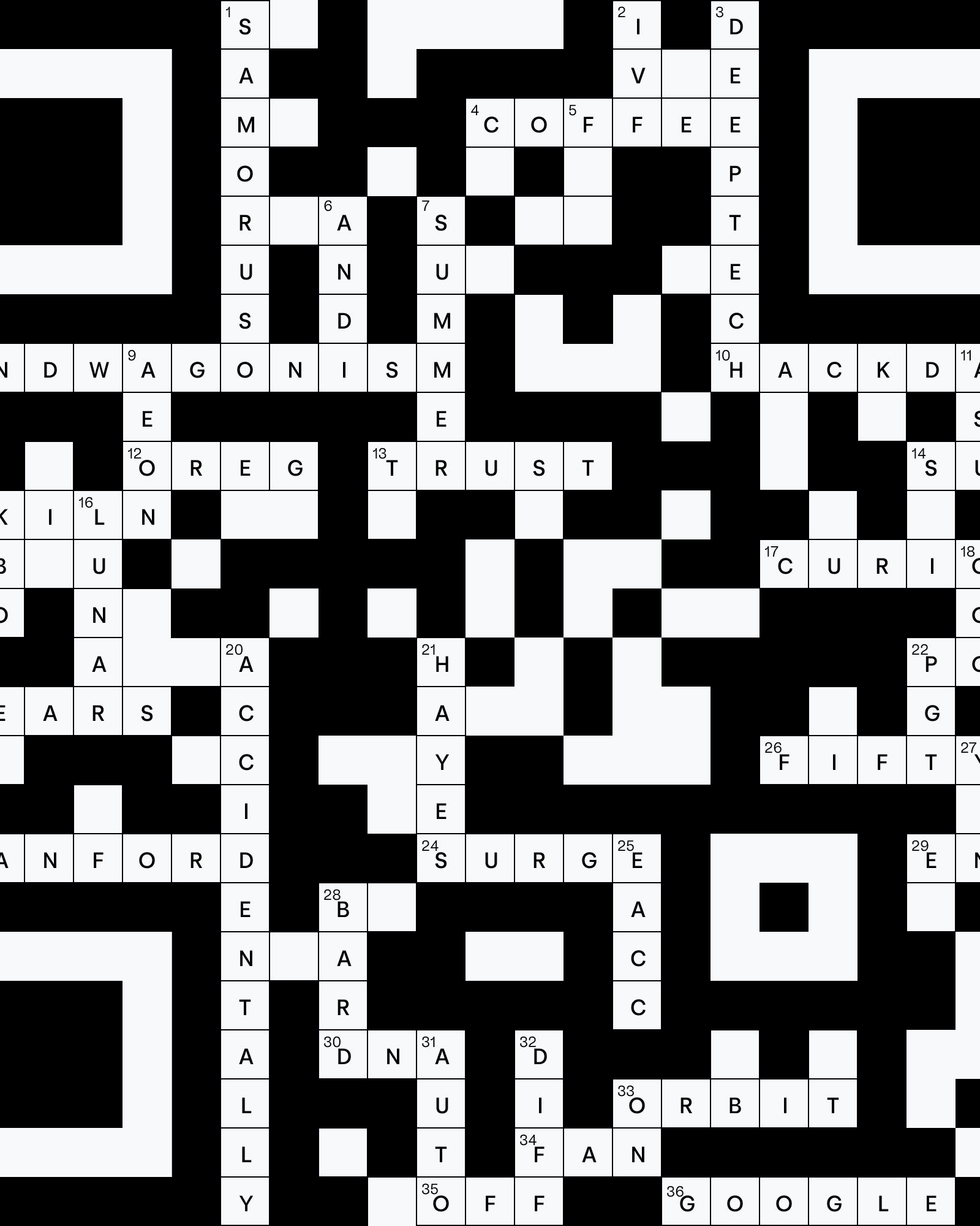 A crossword puzzle meets a QR code, with black and white blocks and answers in image. | Meridian A crossword puzzle meets a QR code, with black and white blocks and answers in image. | Meridian