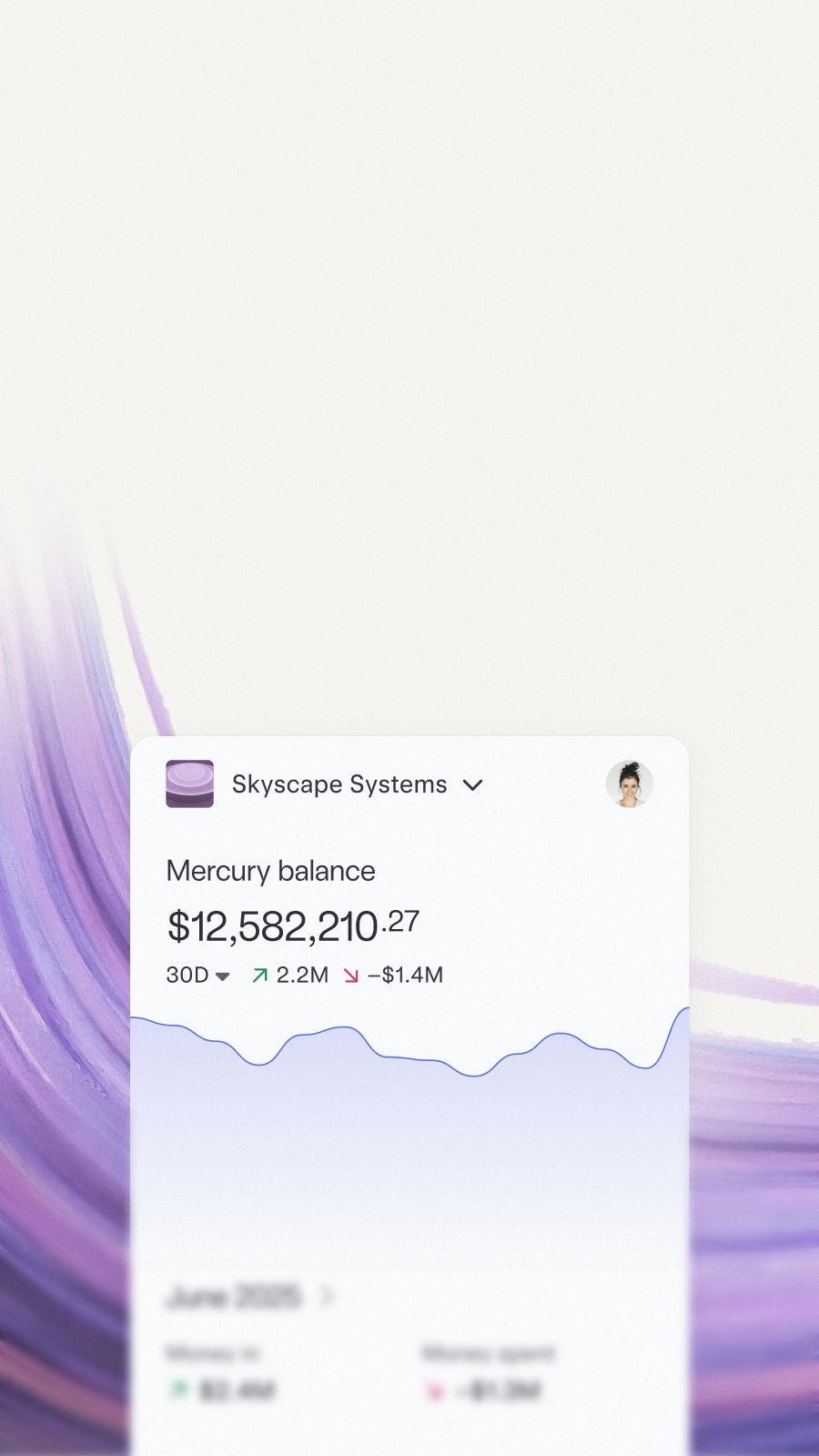 Financial dashboard interface