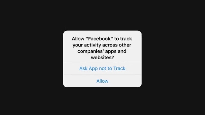 Facebook tracking prompt