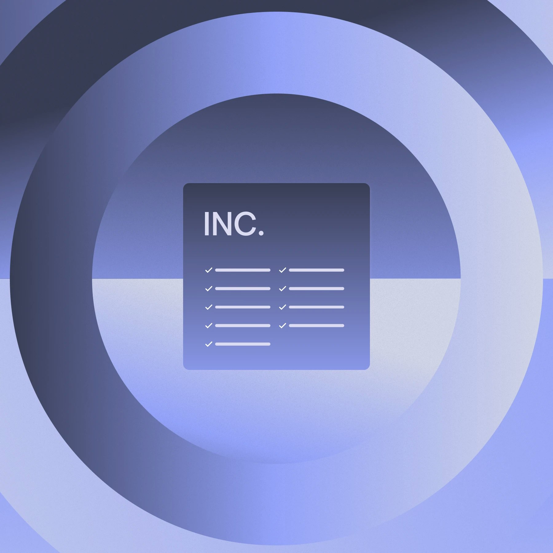 Illustration of incorporation document with a list and checkmarks.