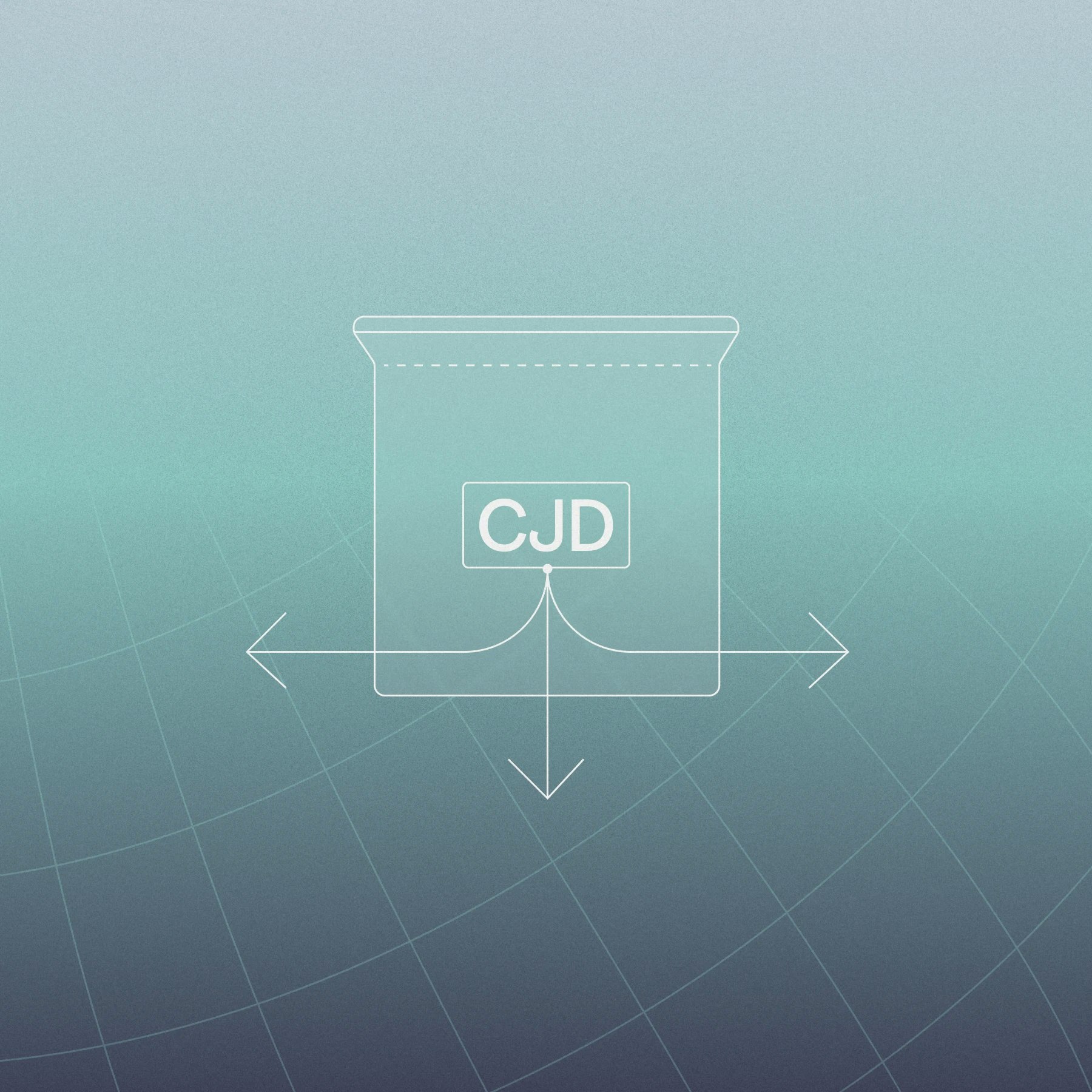 Illustration of a package with CJD on it with arrows pointing out from it