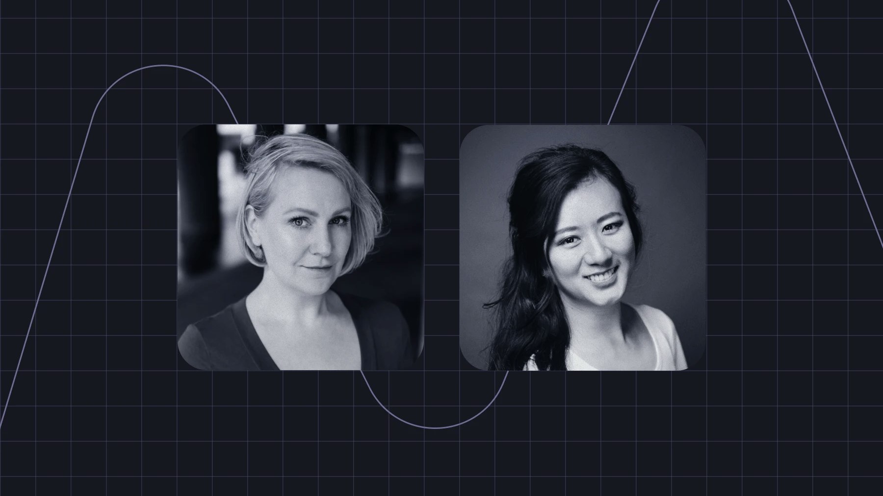 Headshots of Elizabeth Varley, and Nanxi Liu