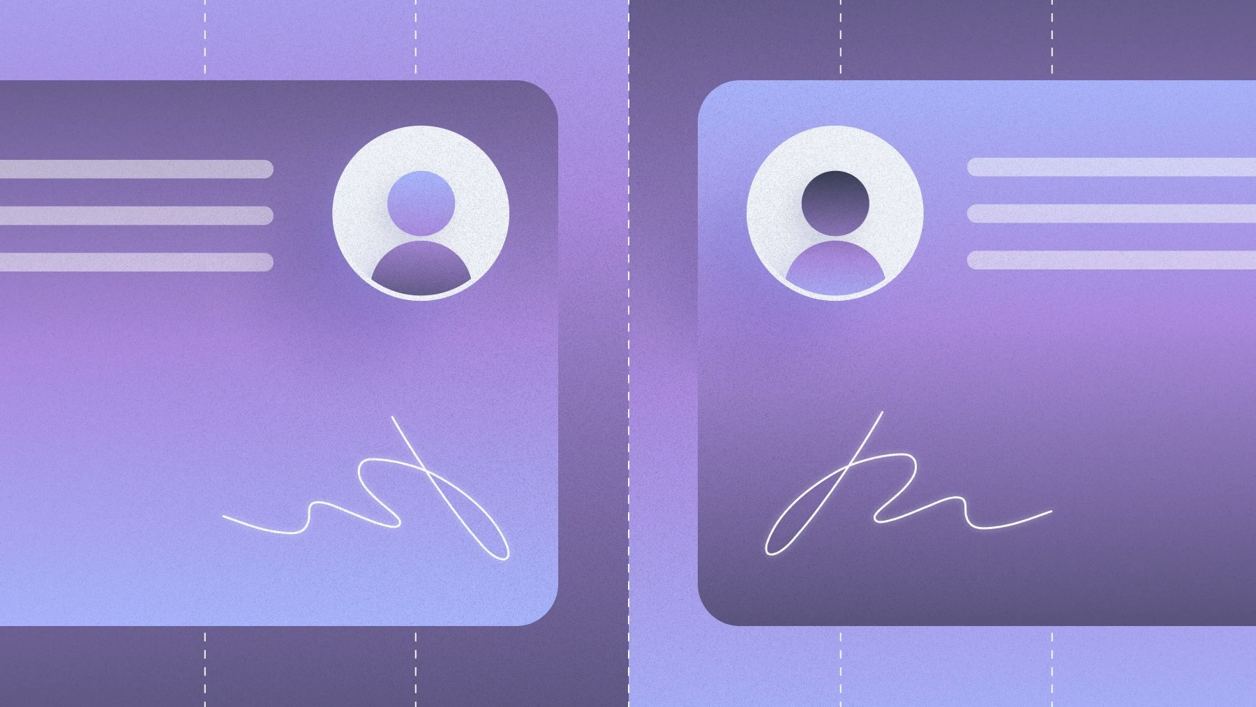 Illustration of two inverted licenses