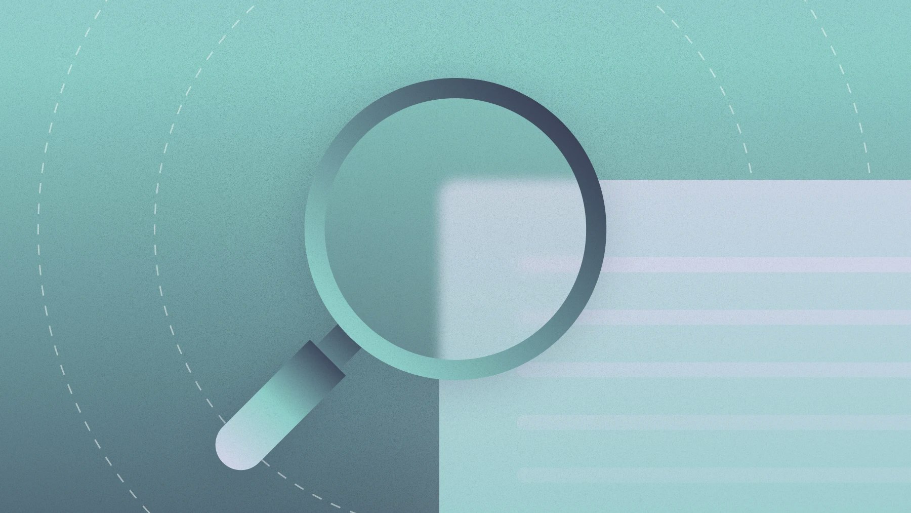 Document with a magnifying glass over it