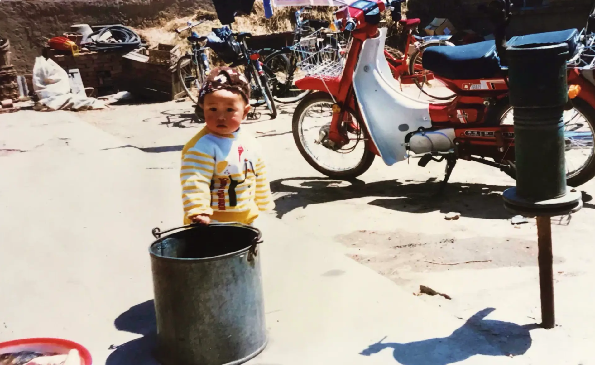 Childhood photo in Mongolia of JJ Tang, co-founder and CEO of Rootly.