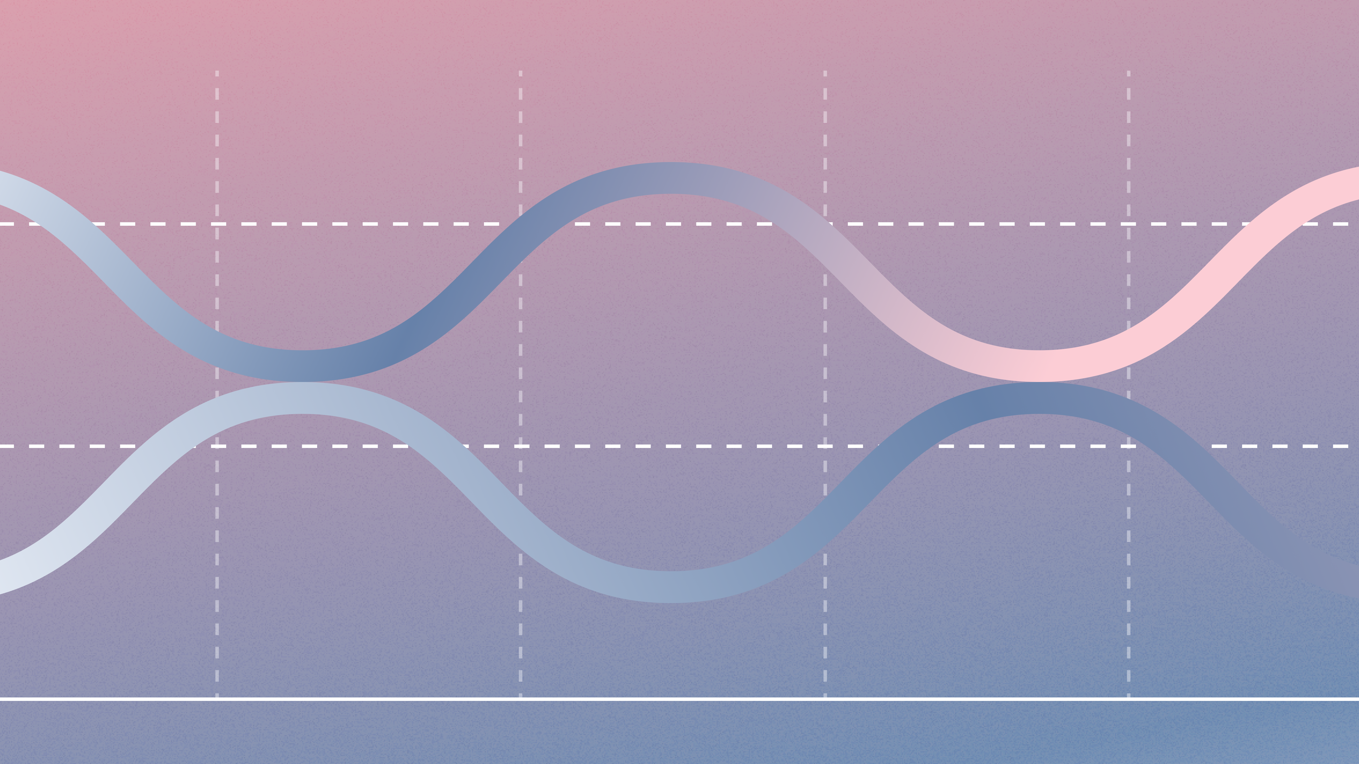 Graphic illustration of wavy lines against a linear backdrop, showing abstract ebb and flow of a chart | Leading and lagging indicators | Mercury Blog
