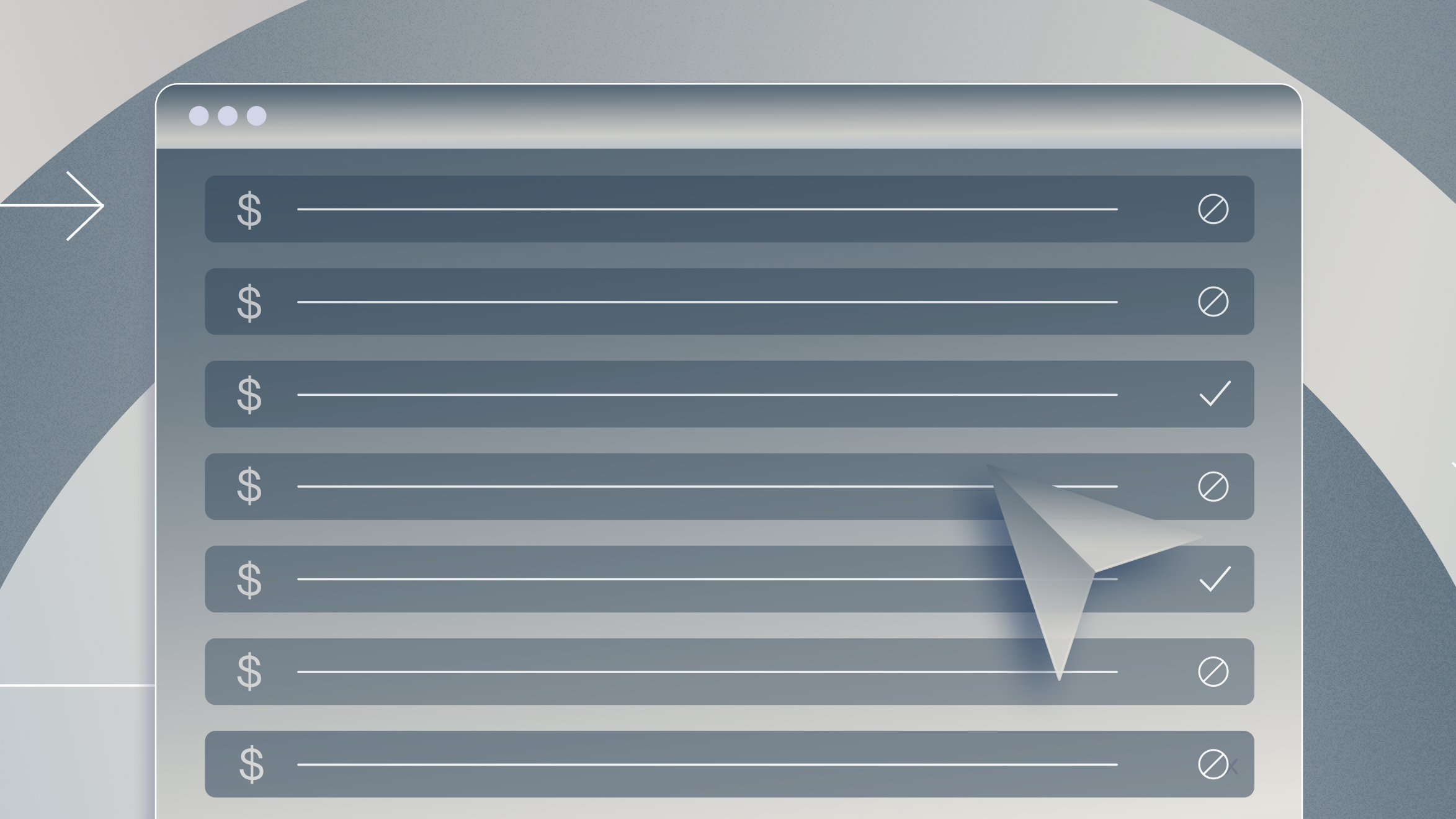 Ledger of payments with dollar signs, checks, and circles | Mercury Blog