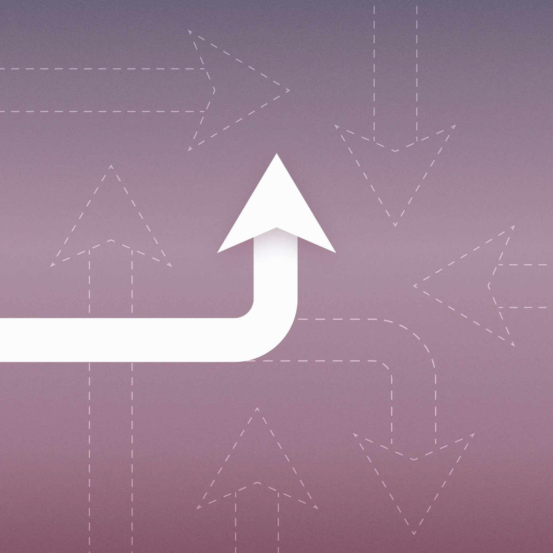 Illustration of arrows going in different directions