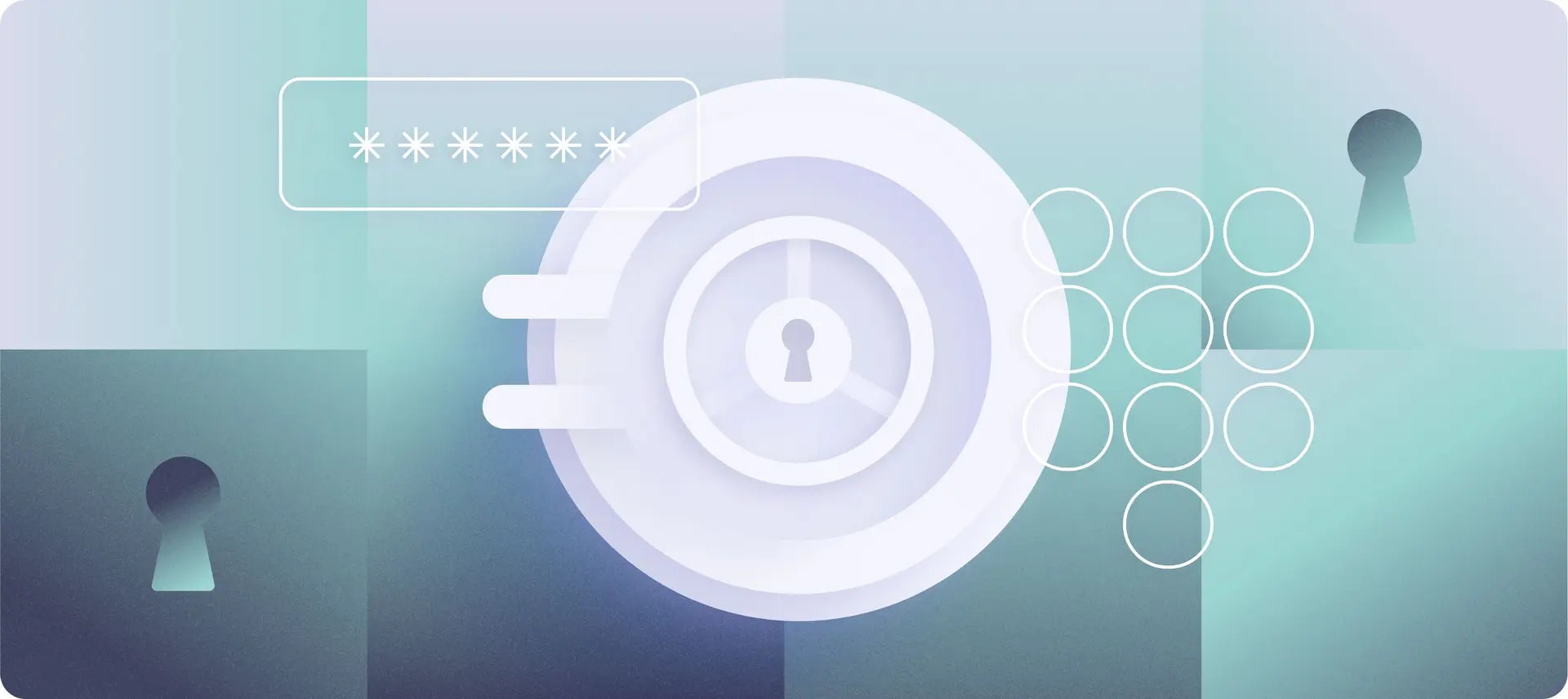 Complicated key lock with a hidden written password and numberpad.