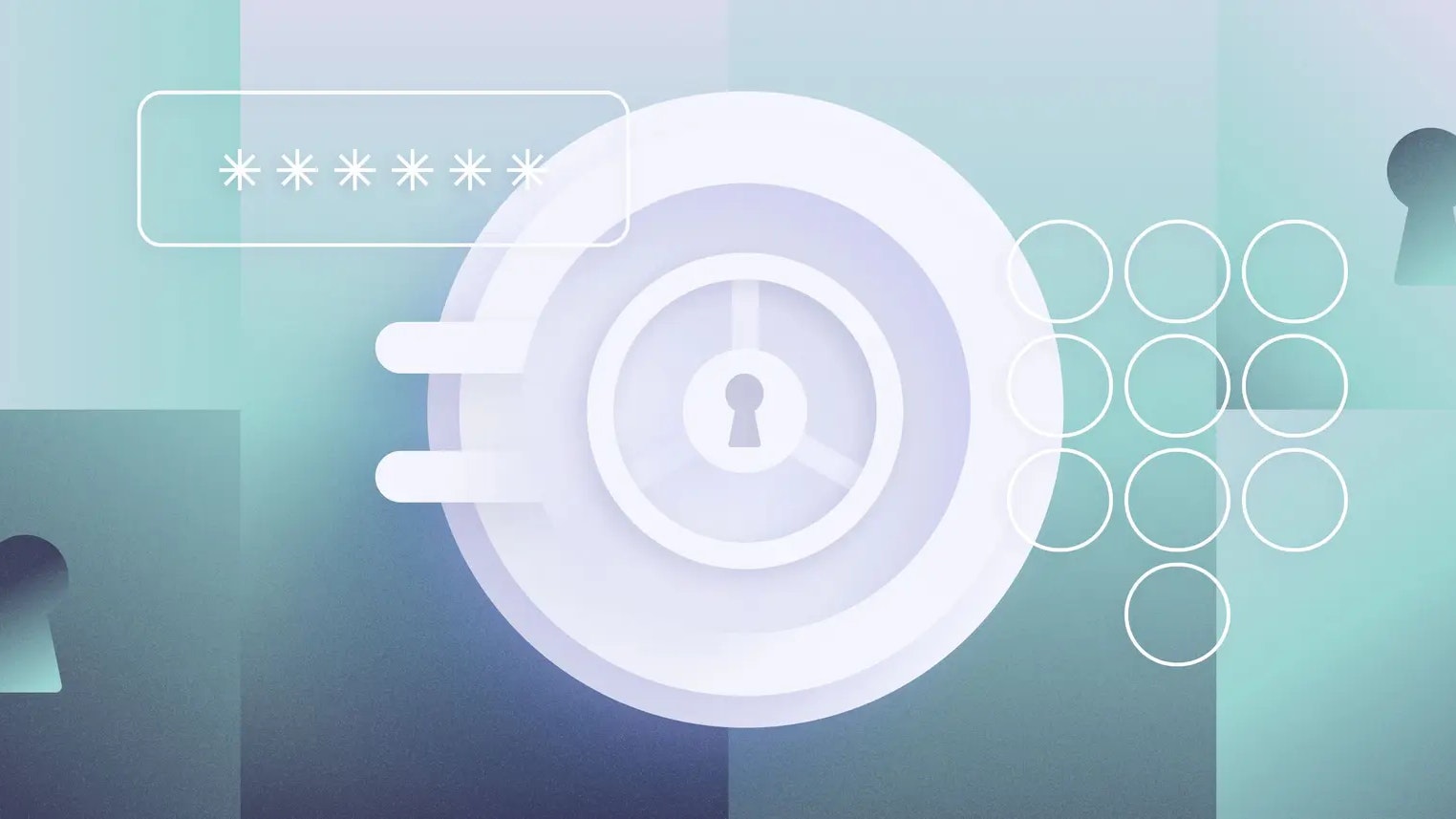Complicated key lock with a hidden written password and numberpad.