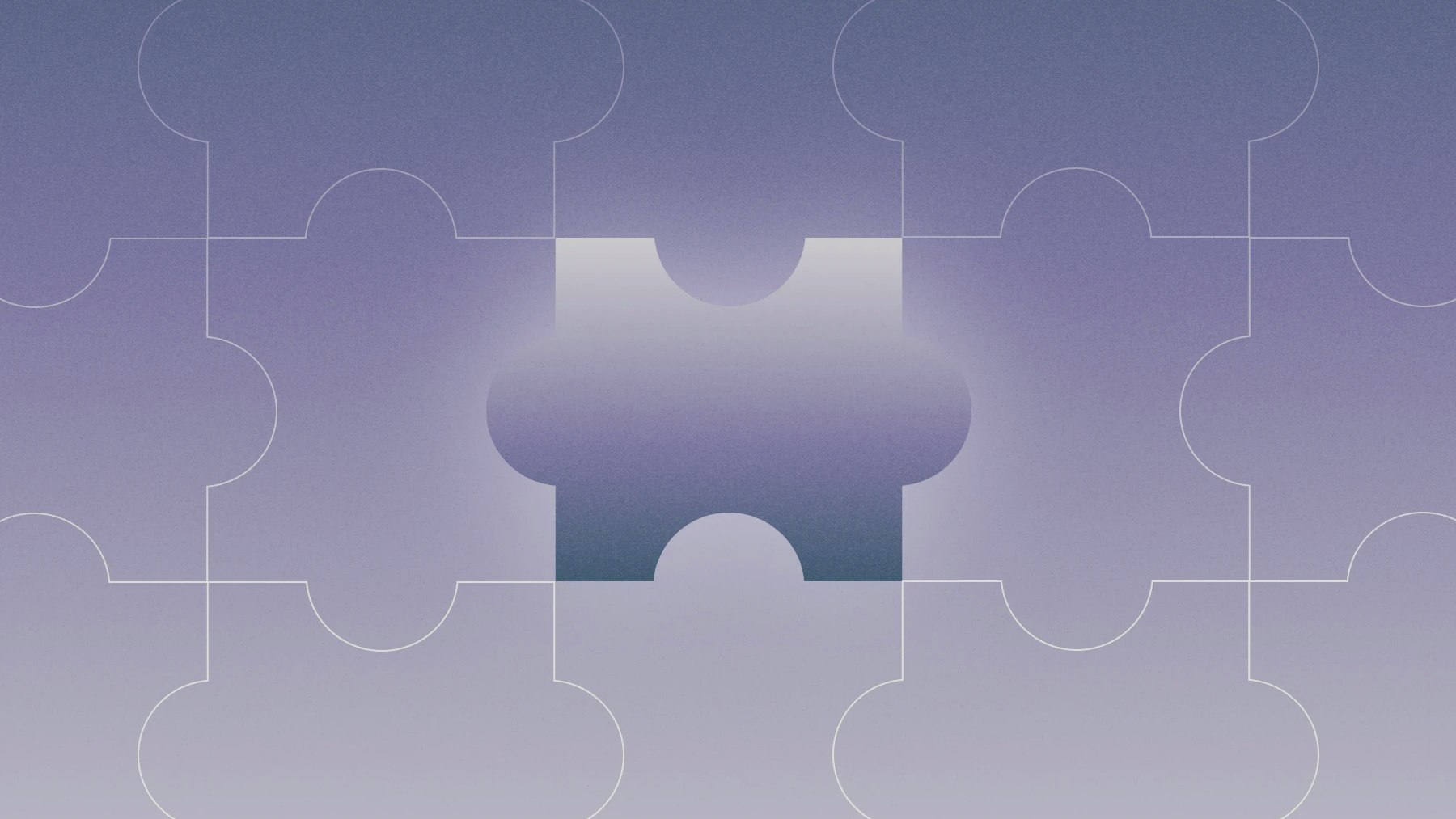 Puzzle with 1 piece glowing, standing out from the rest.