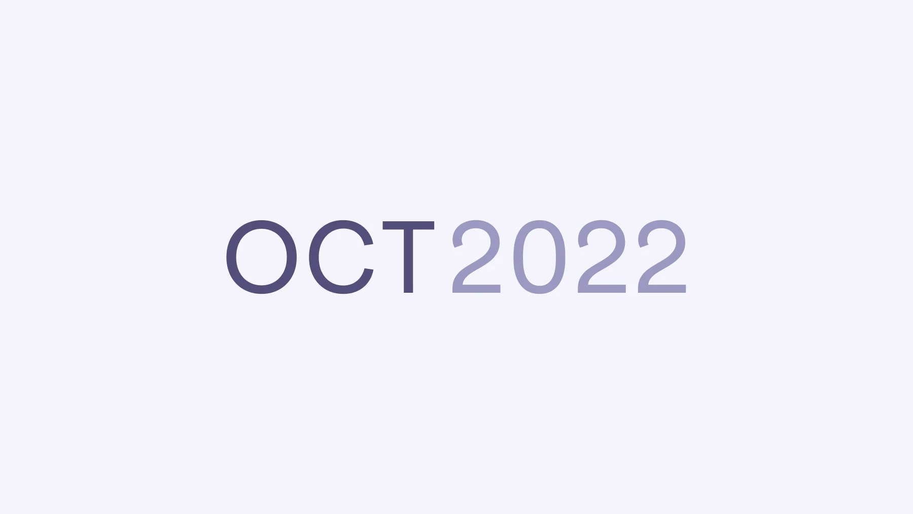 Graphic that says October 2022