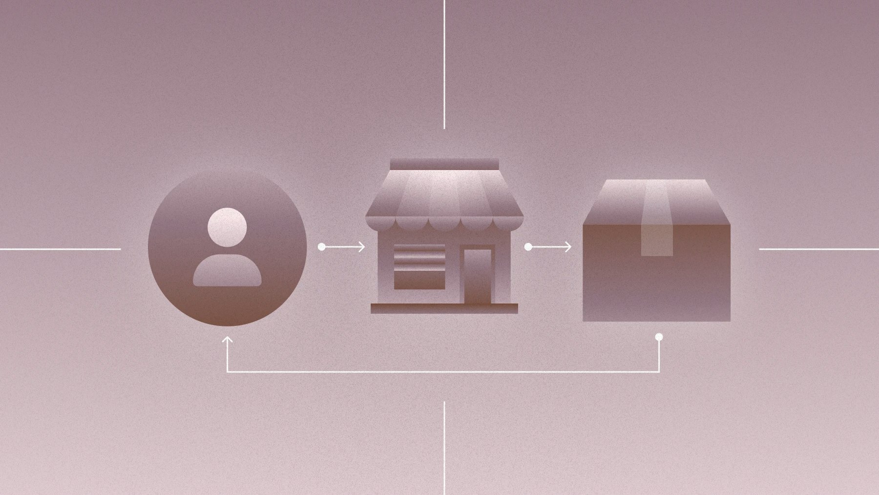 Illustration representing the drop shipping cycle