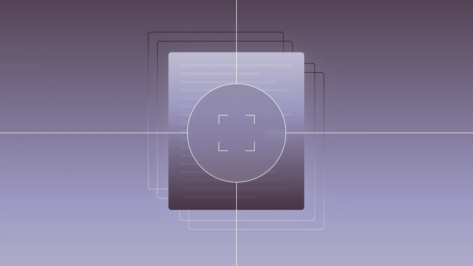 Illustration of a focal point on several documents