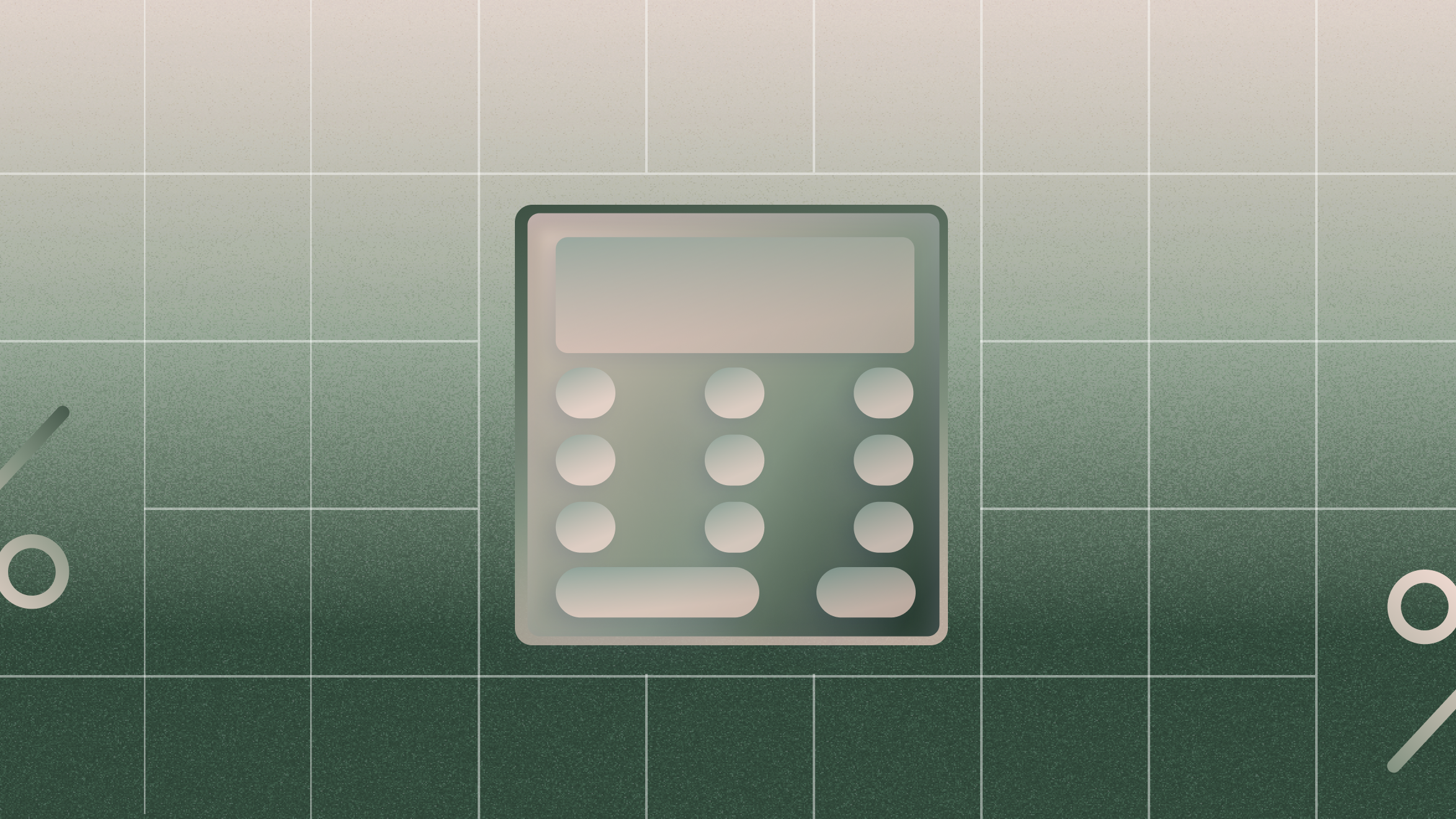Graphic illustration of calculator with percentage signs and grid background | Navigating tax season in 2024 | Mercury