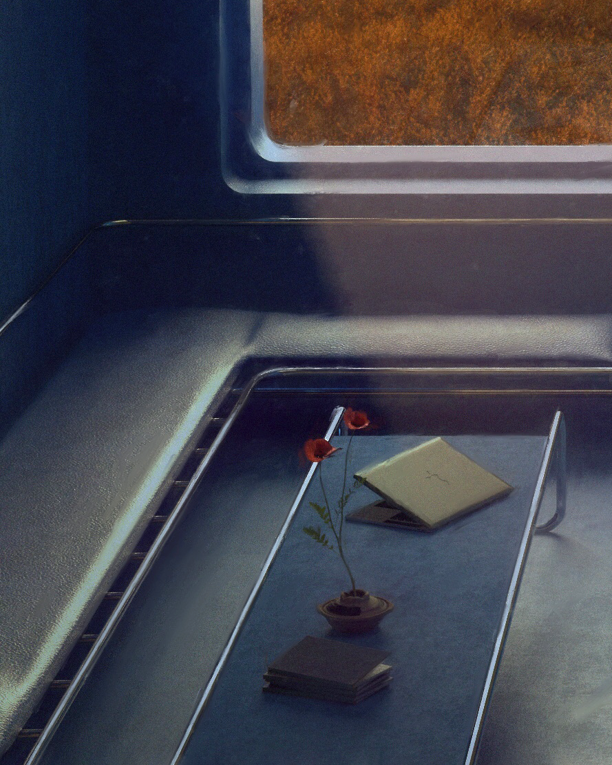 Illustration of rose and notebook