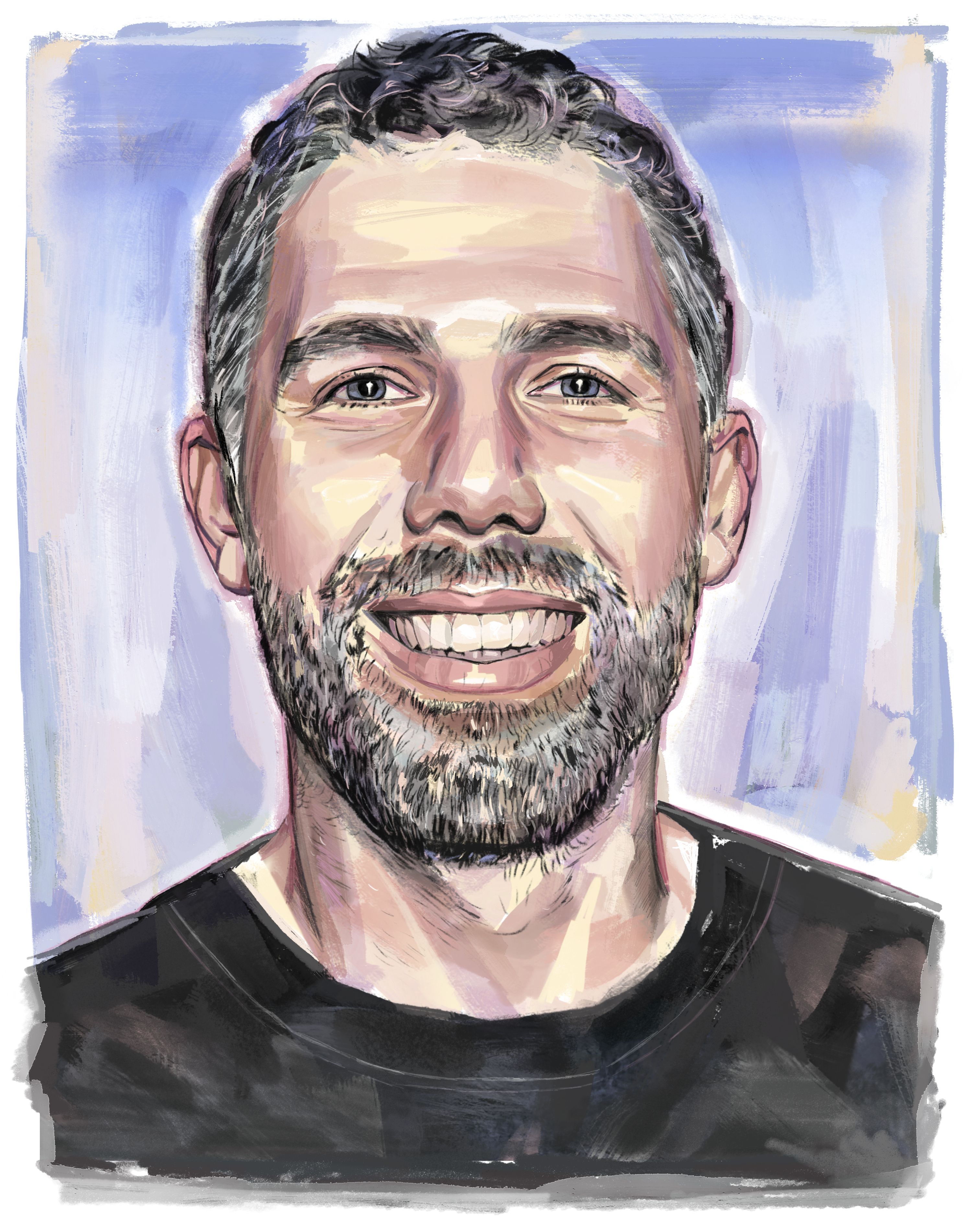Illustration of conscious leadership coach Dave Kashen by illustrator