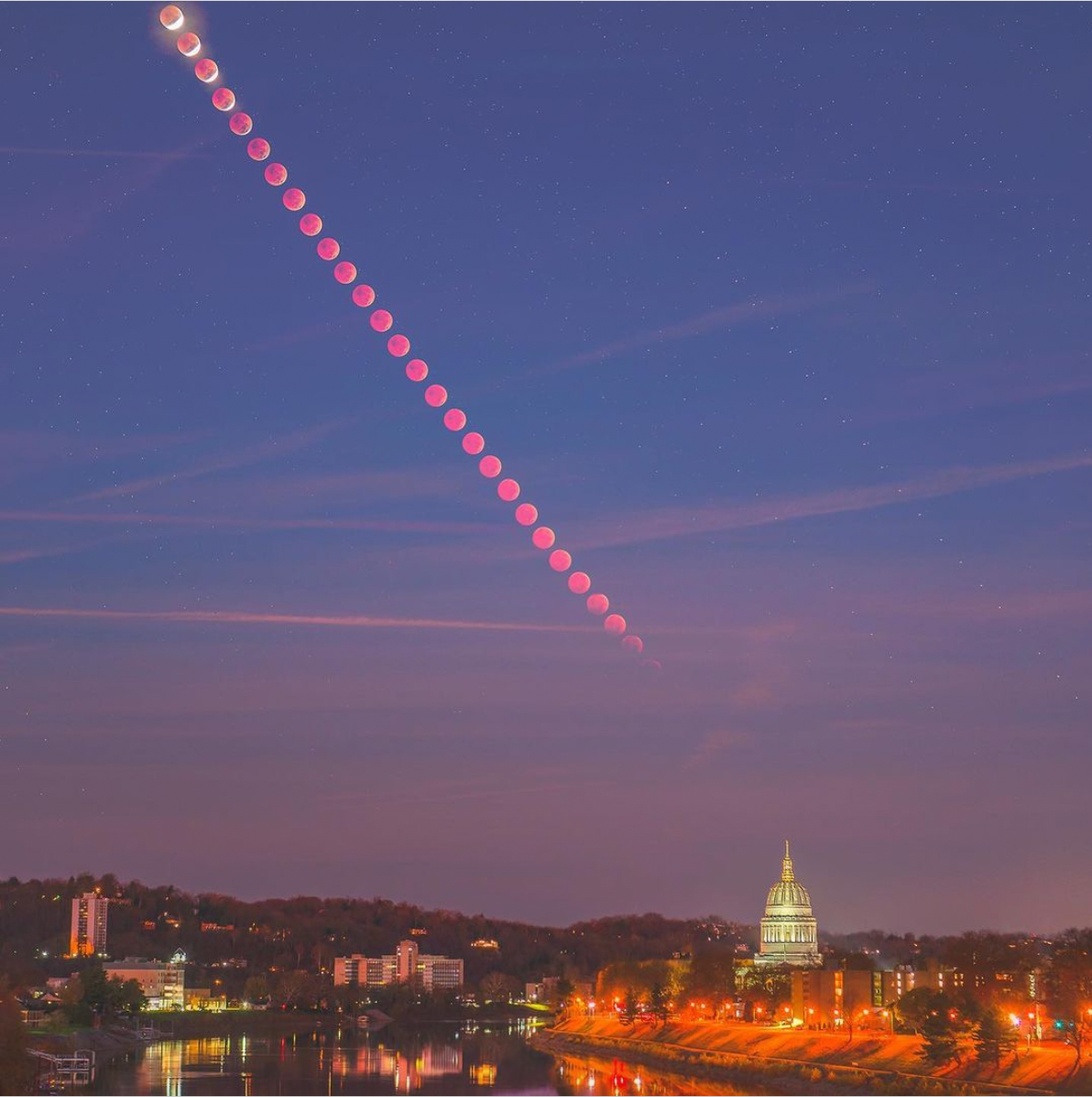 Photo of the sky with hot pink moons | Meridian by Mercury