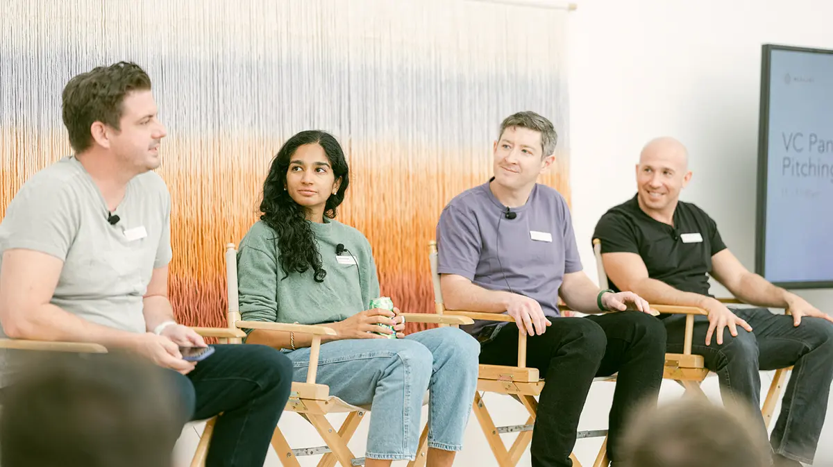Panelists from left: Kevin Gibbon (moderator), Seema Amble, Ilya Sukhar, Saar Gur