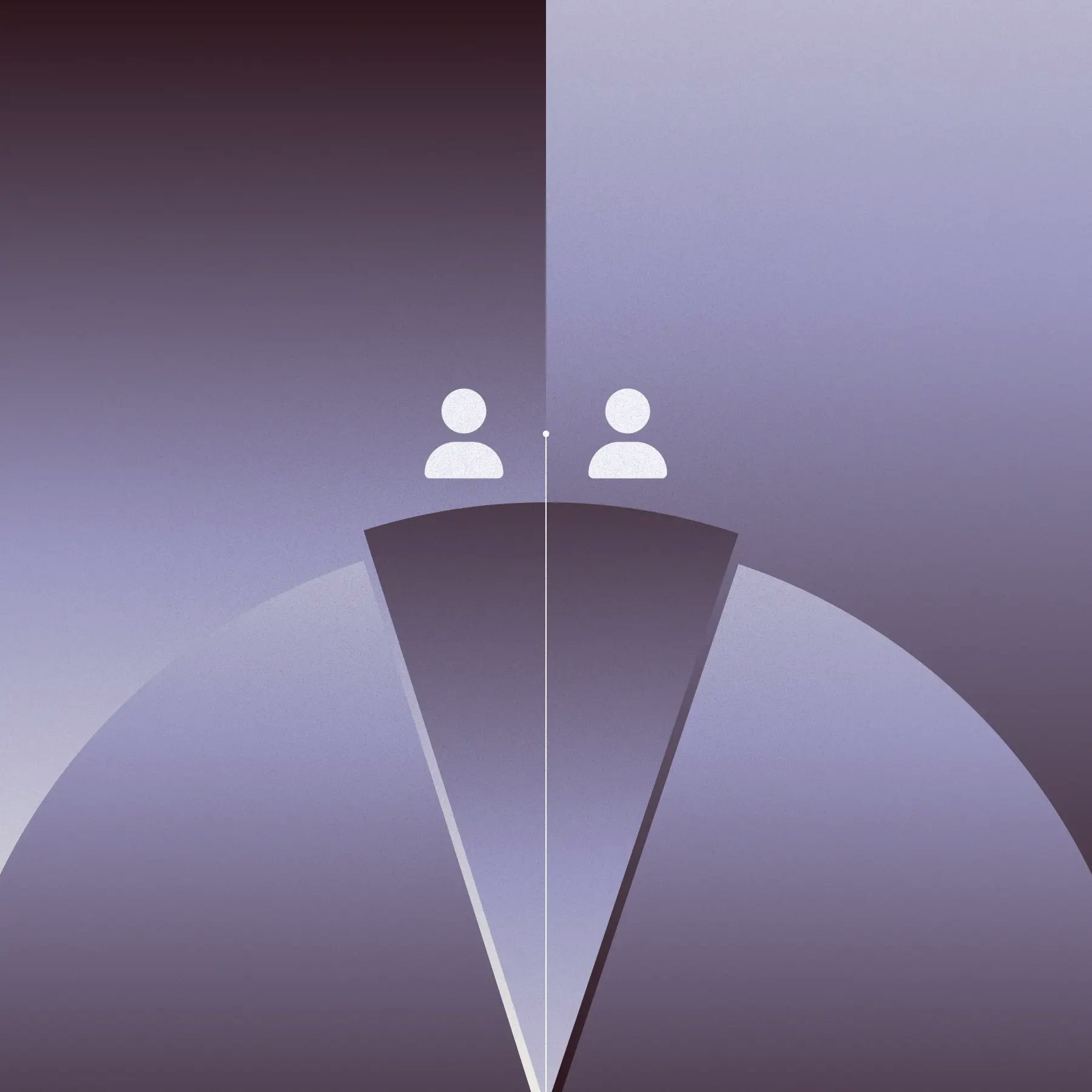 Image of a pie chart split between two founders