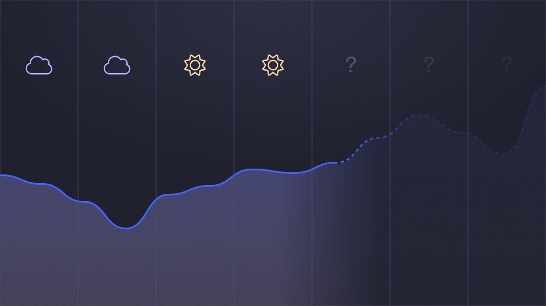 Graphic showing a cash flow forecast | Mercury Blog