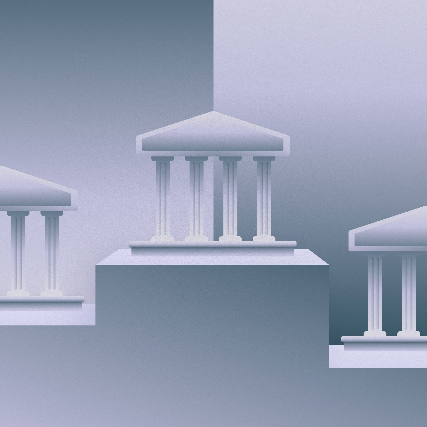 A light blue and white gradient background that shows a hierarchy of 1. Mercury, 2. Other neobanks, and 3. Traditional commercial banks.