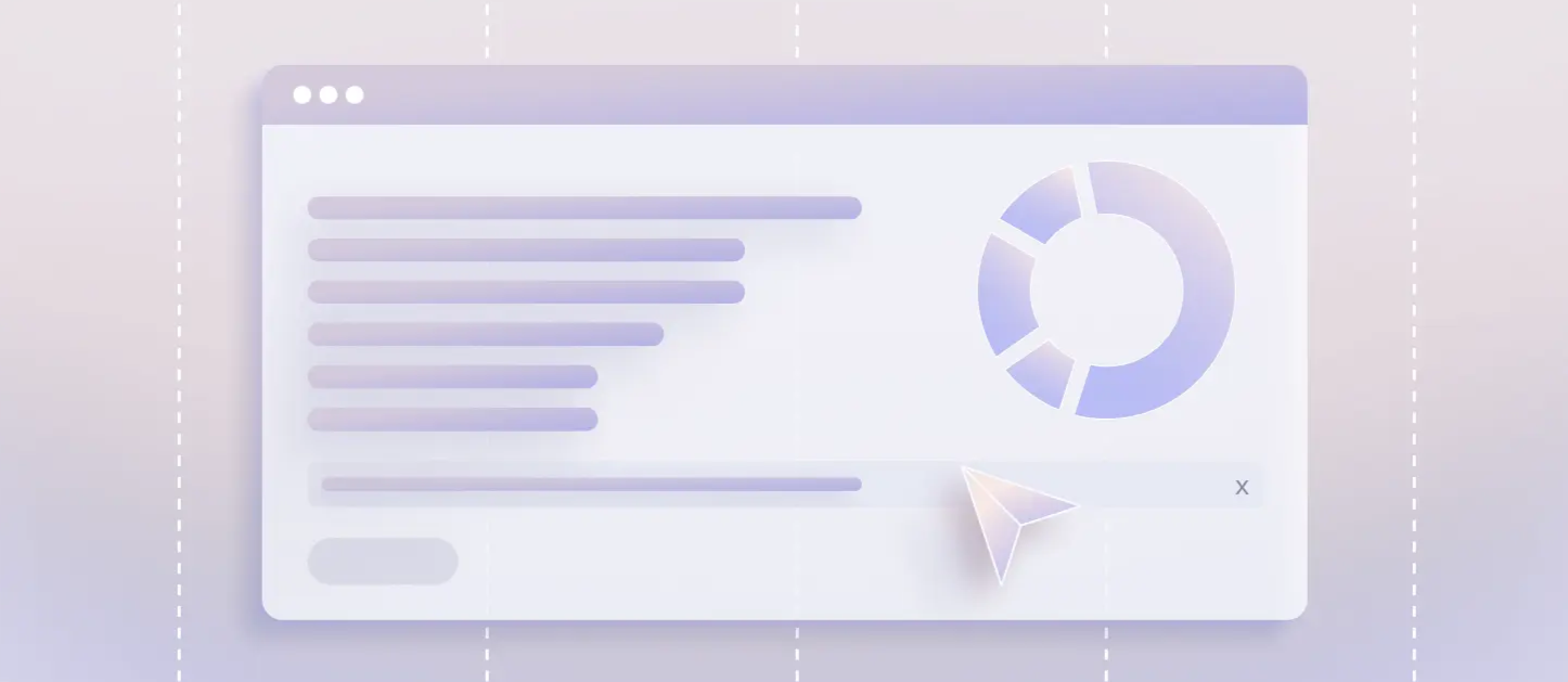 Graphic illustration of accounting dashboard with circle graph and cursor arrow | Building a month-end close process | Mercury