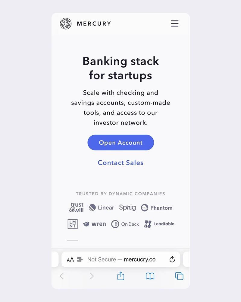 Cloned website example