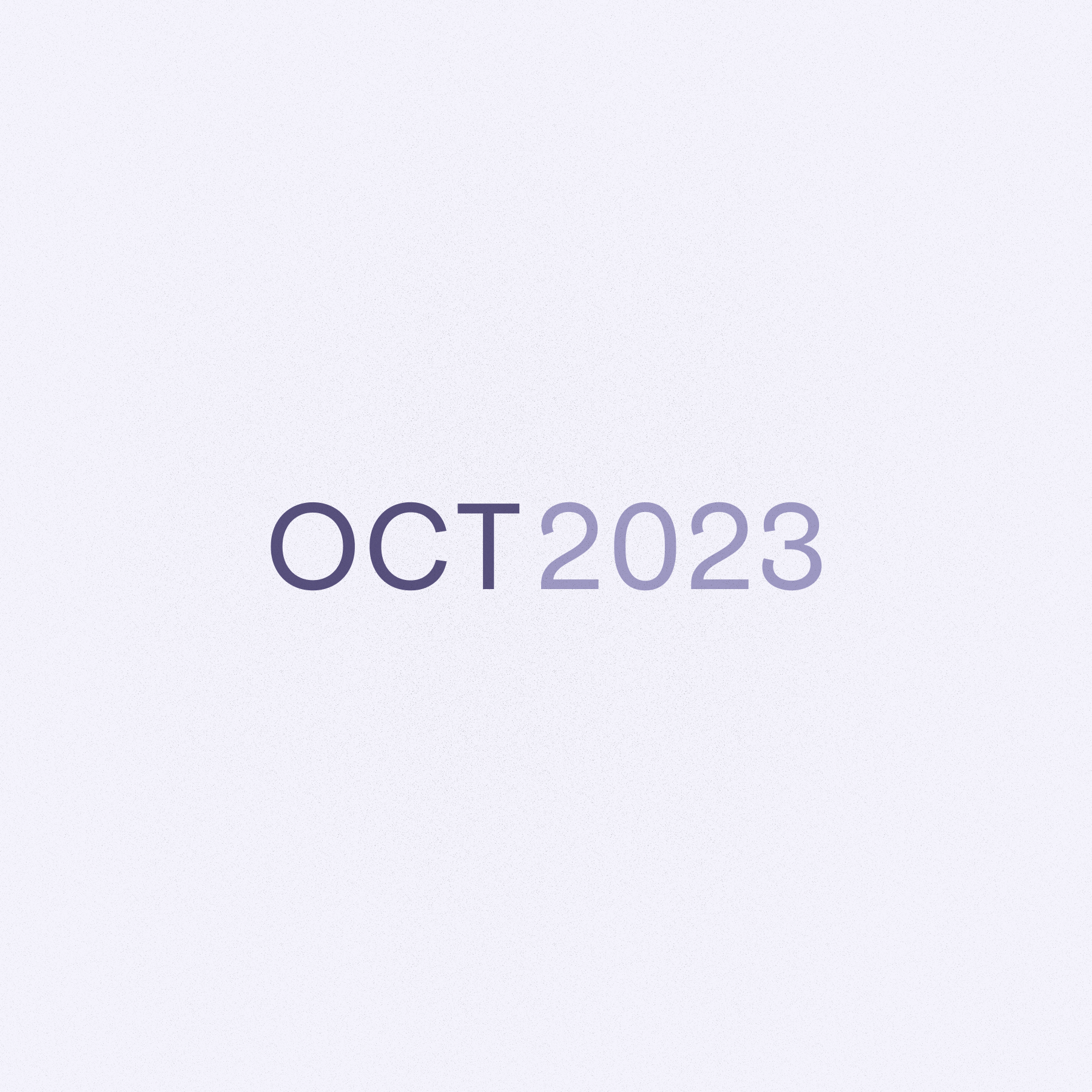 Text that says Oct 2023