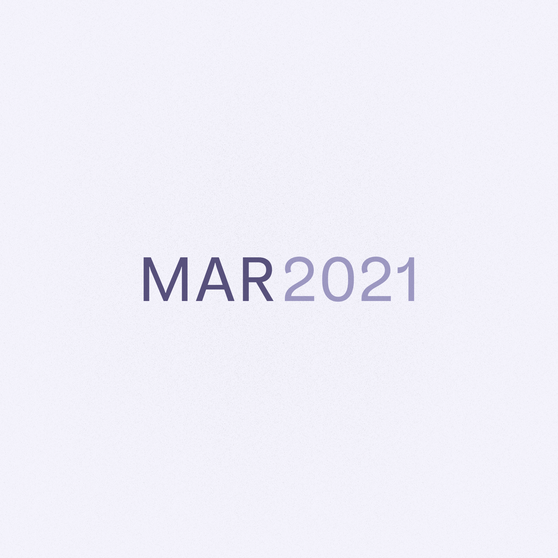 Text that says Mar 2021