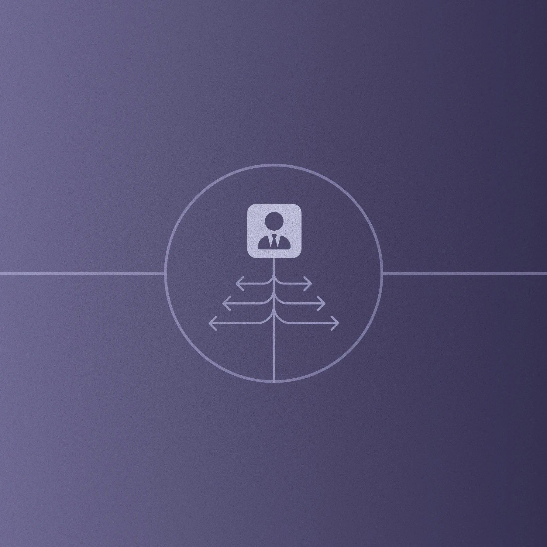 User/client profile with arrows pointing outwards