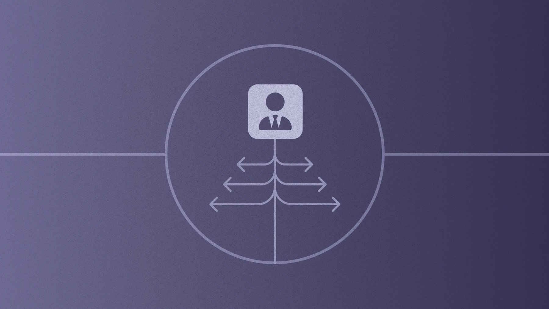User/client profile with arrows pointing outwards