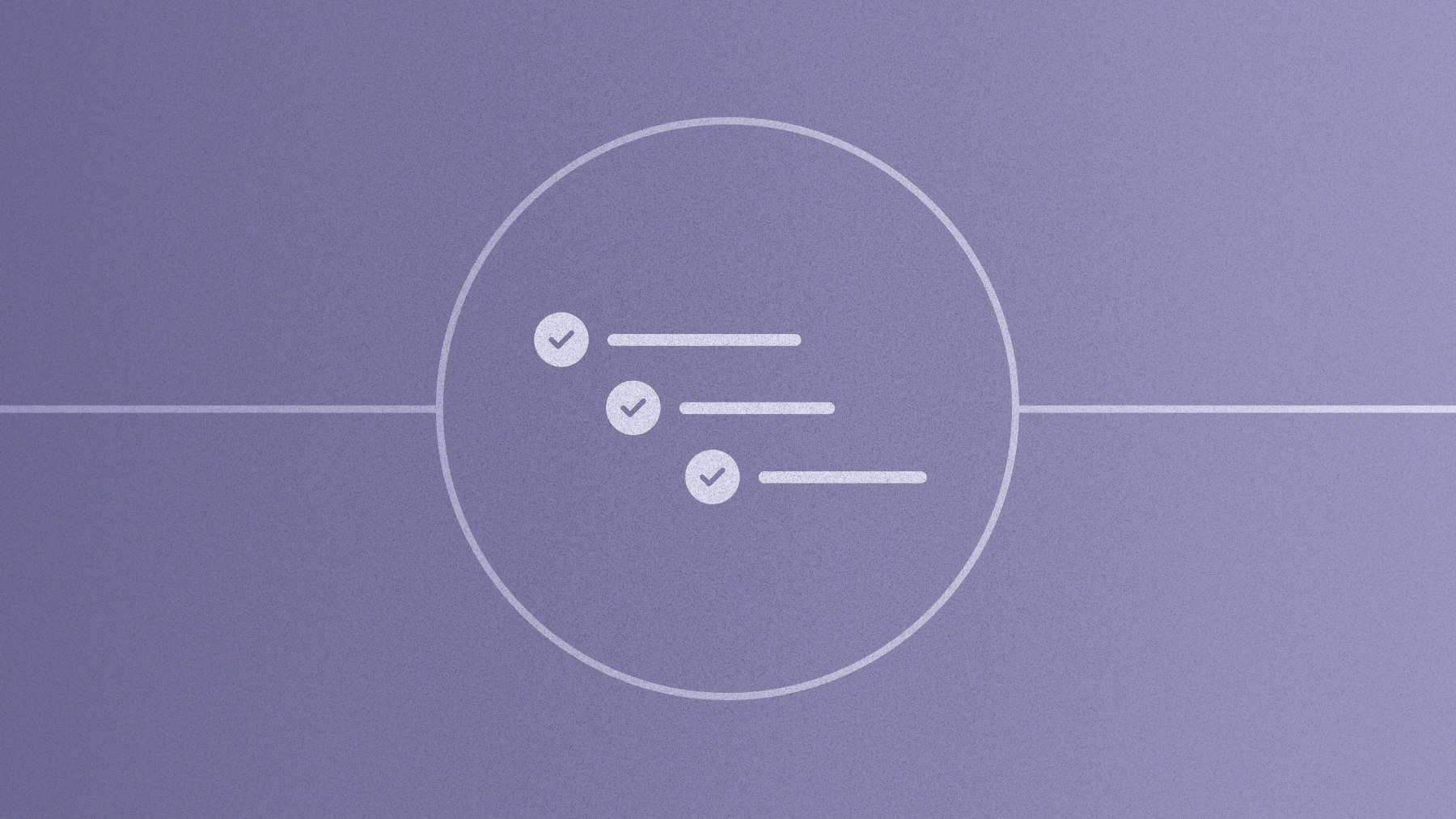 Icon with three list items contained in a circle