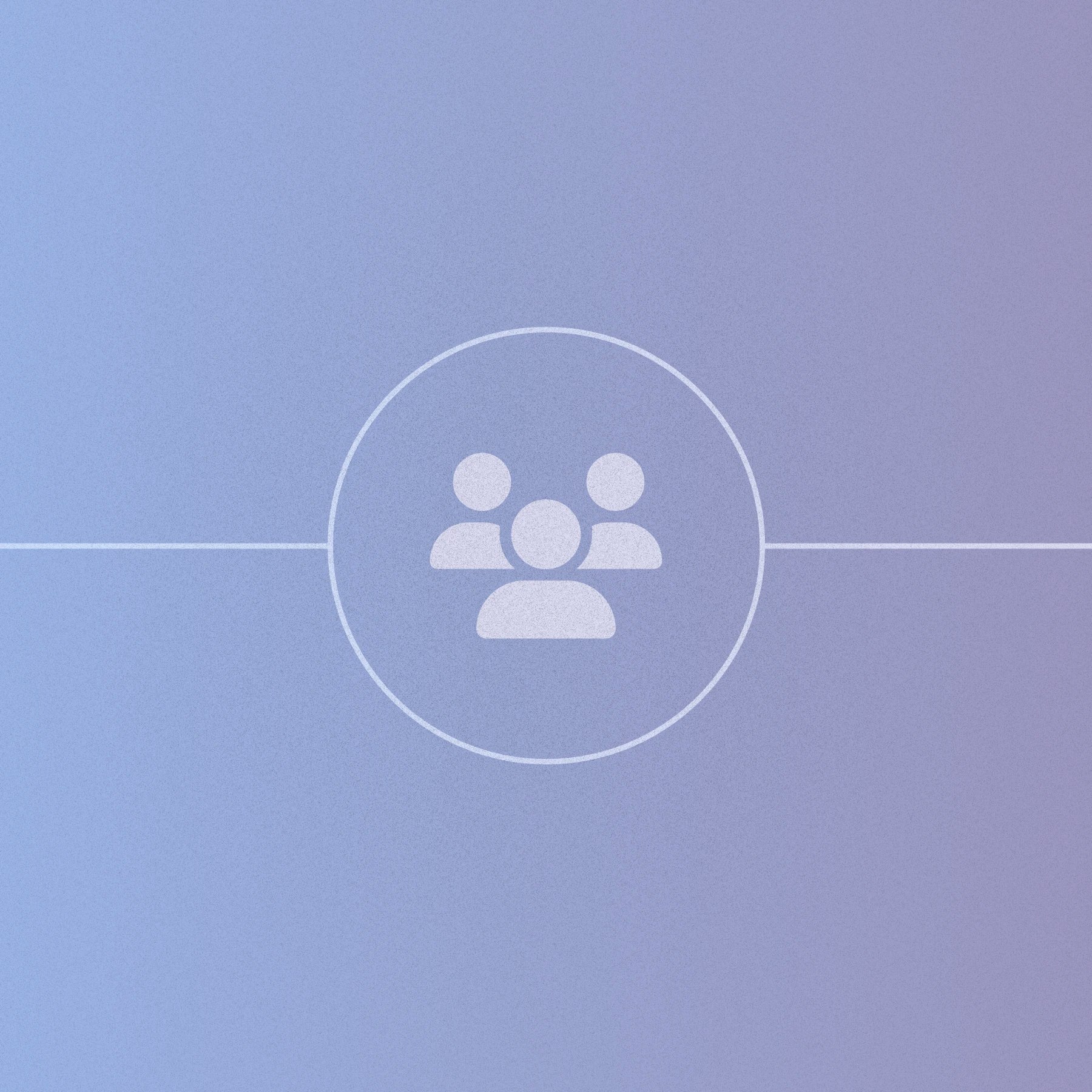 Three user icons in a group contained in a circle