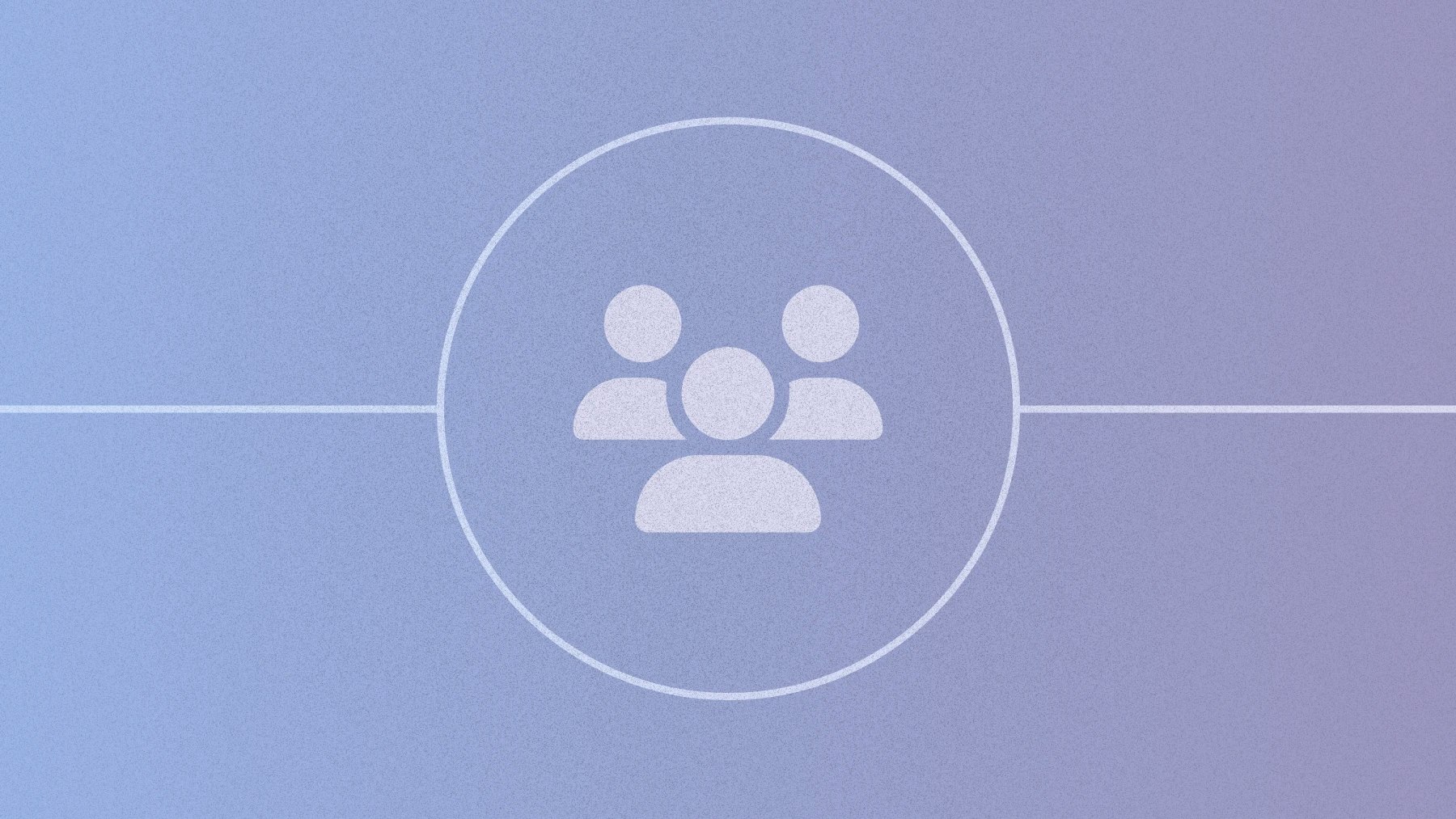 Three user icons in a group contained in a circle
