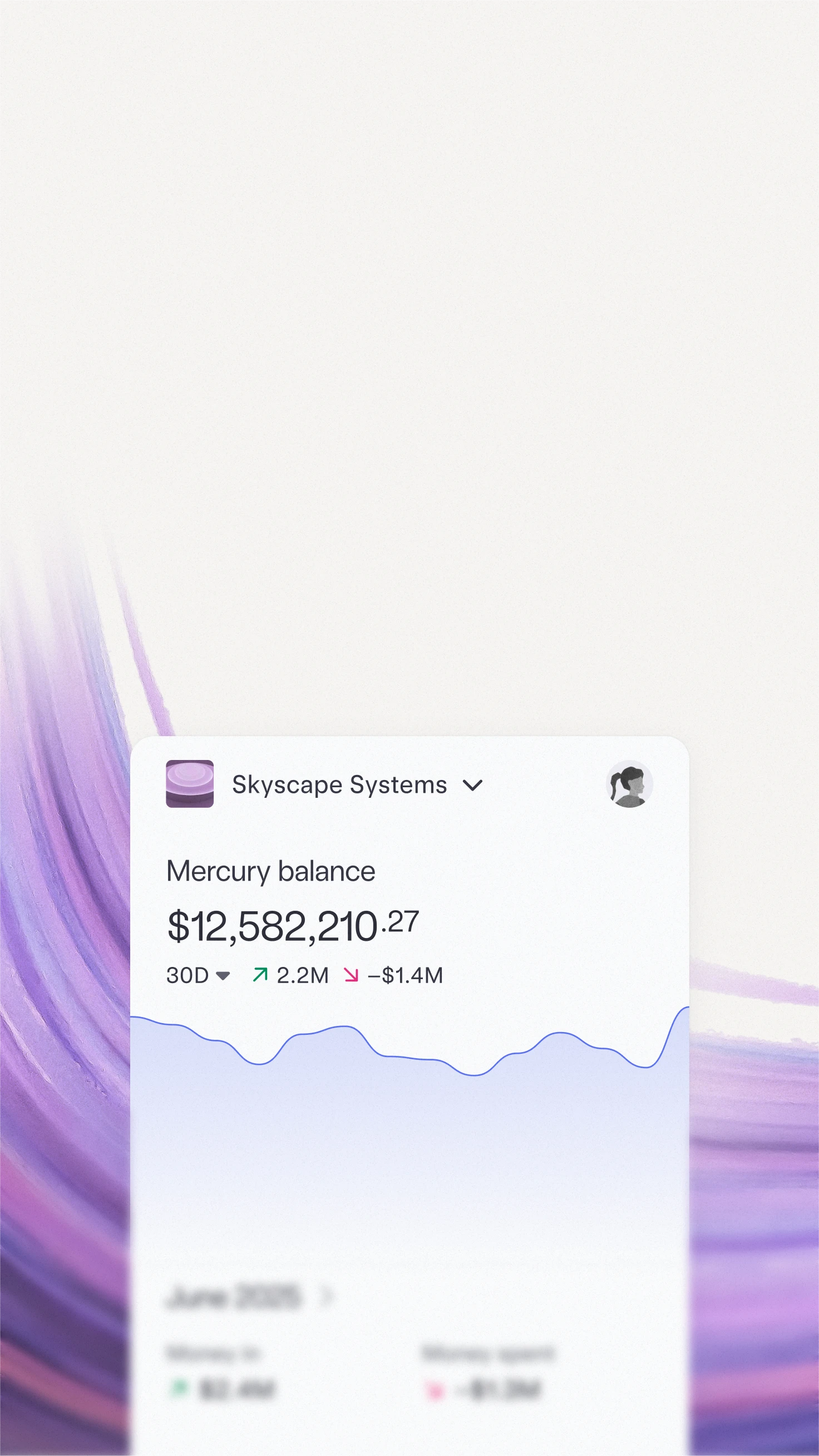 Financial dashboard interface
