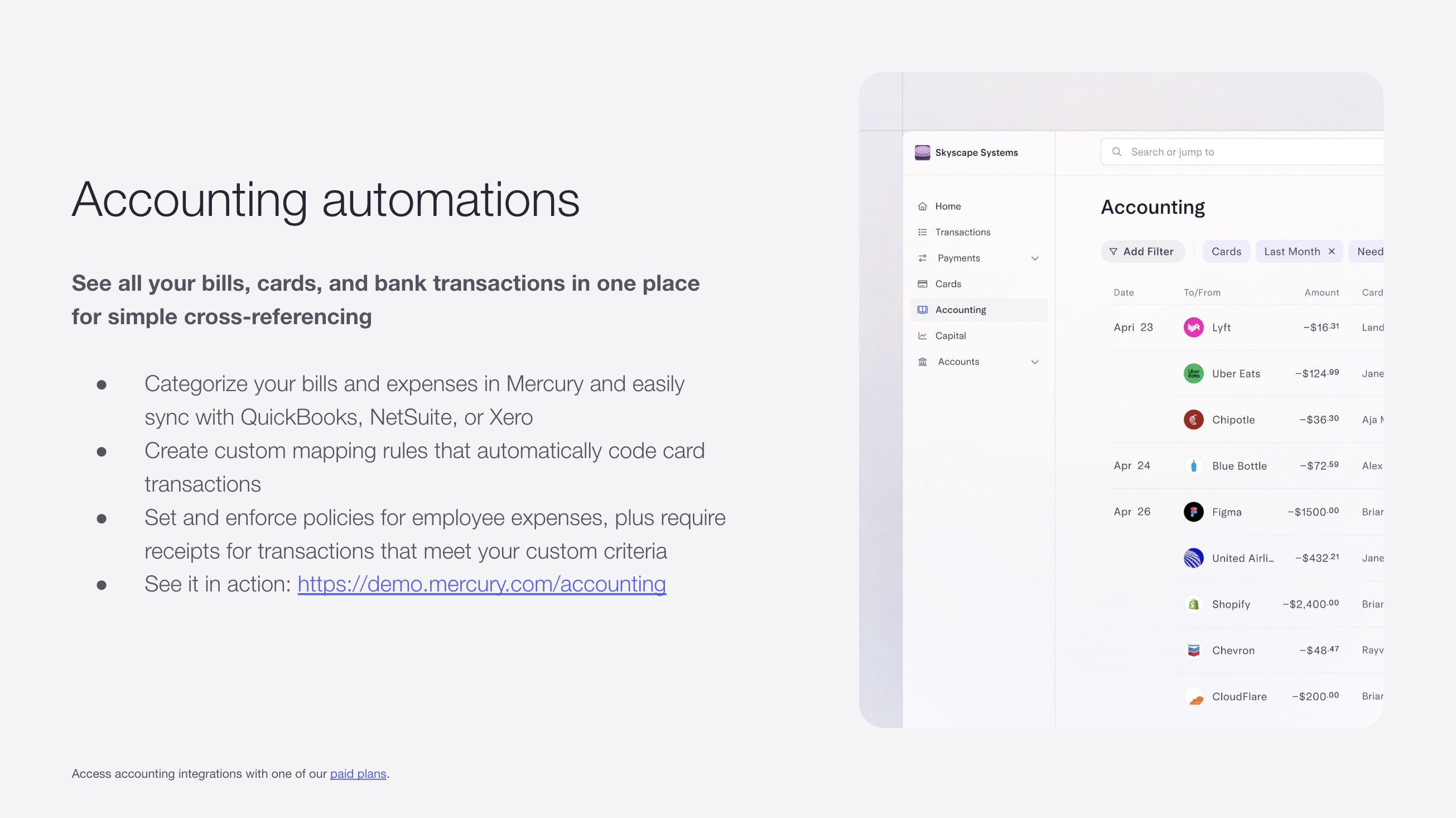 Sample slide from our Mercury for Accountants co-branded deck