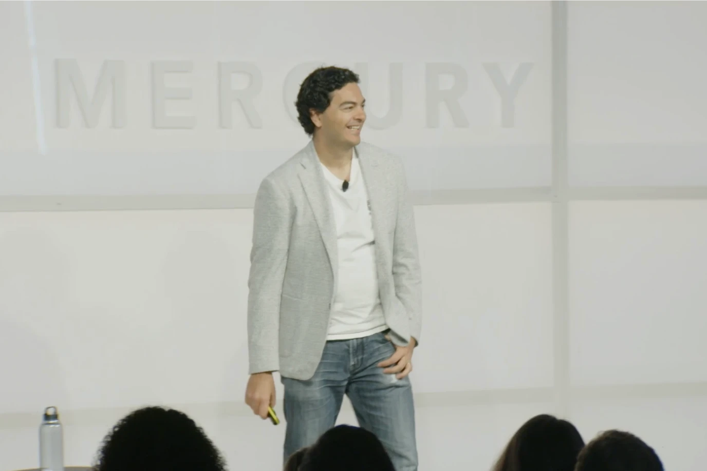 Immad Akhund on Spheres main stage giving keynote address