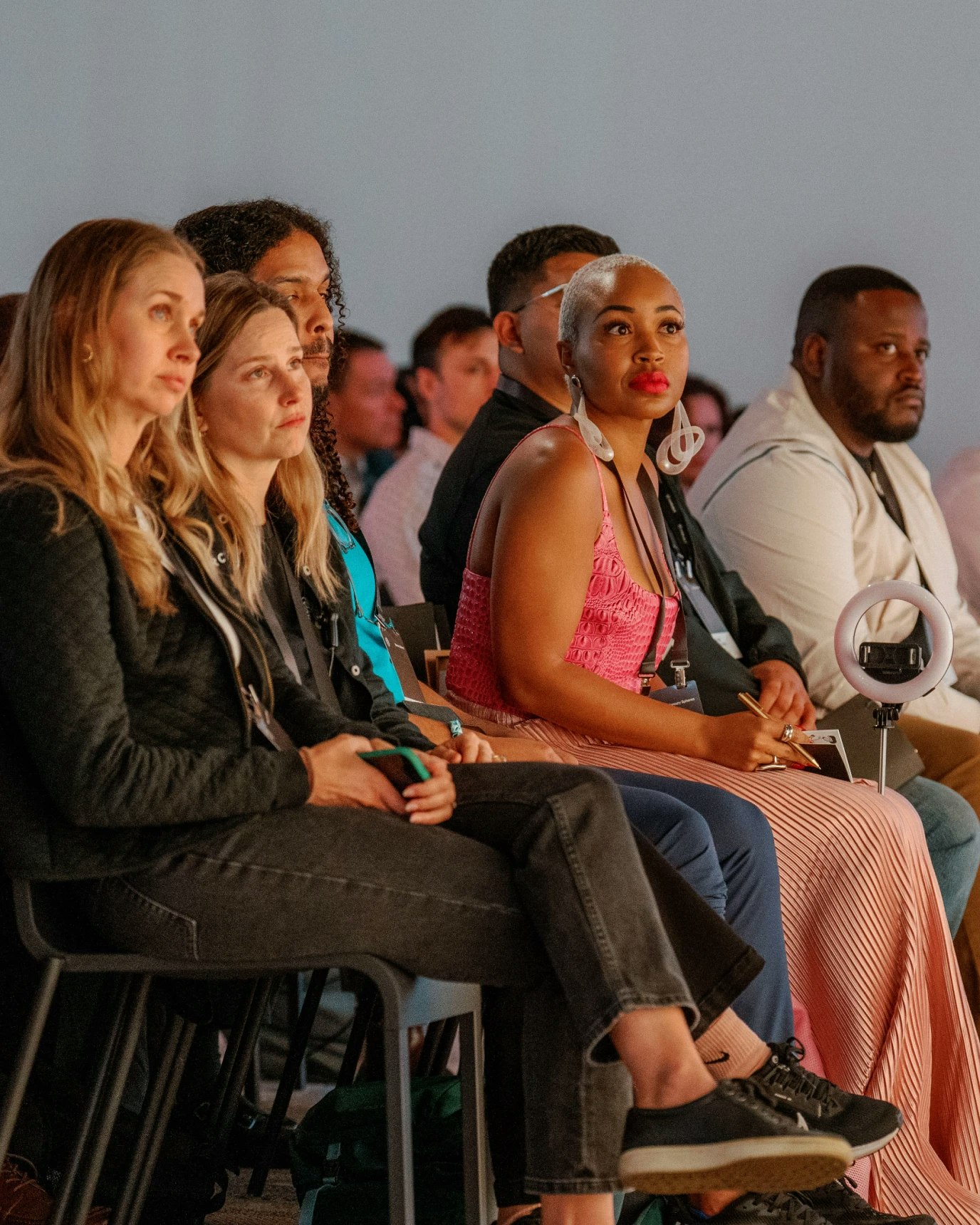 Attentive crowd at spheres
