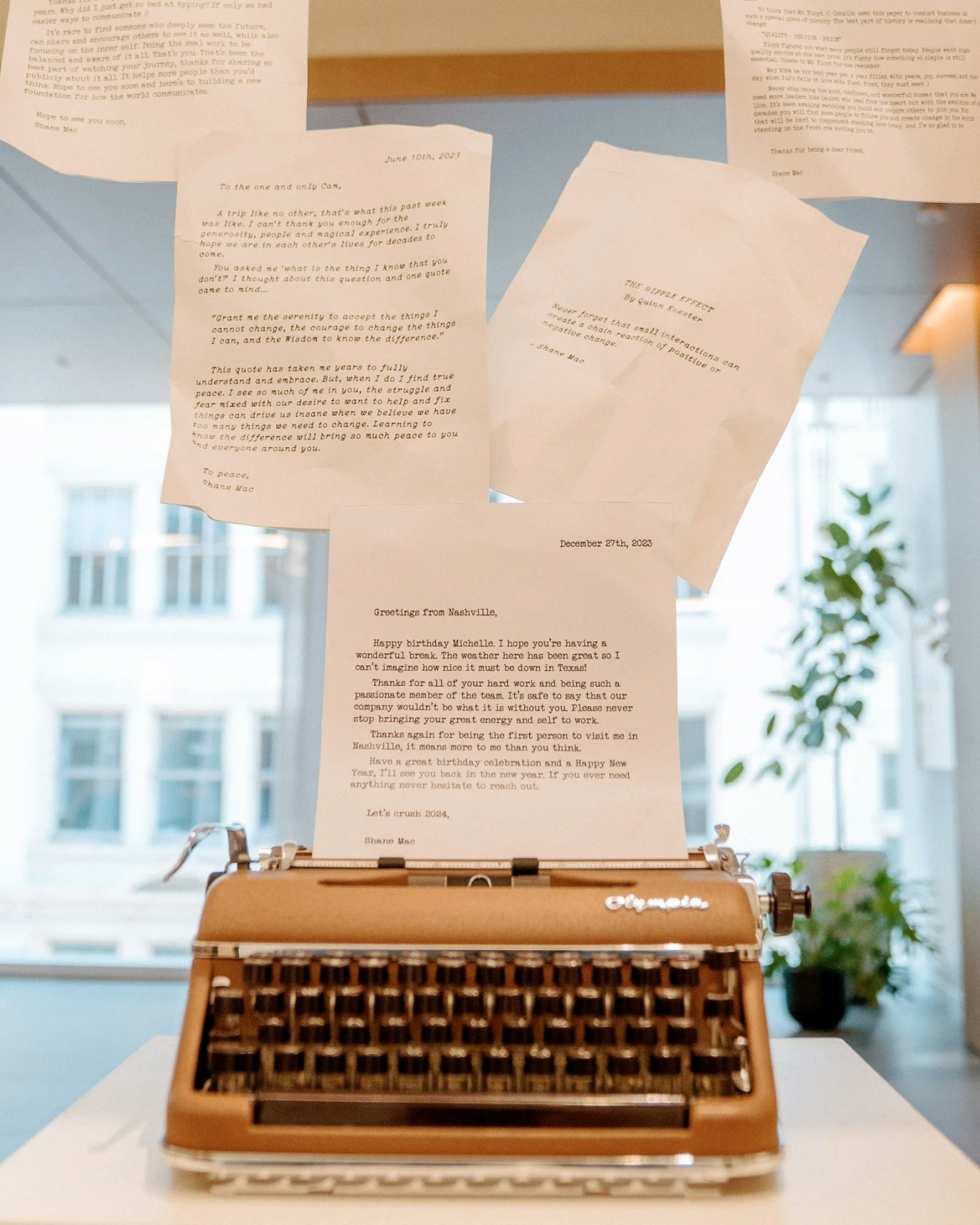 Installation close up from the customer moments tunnel