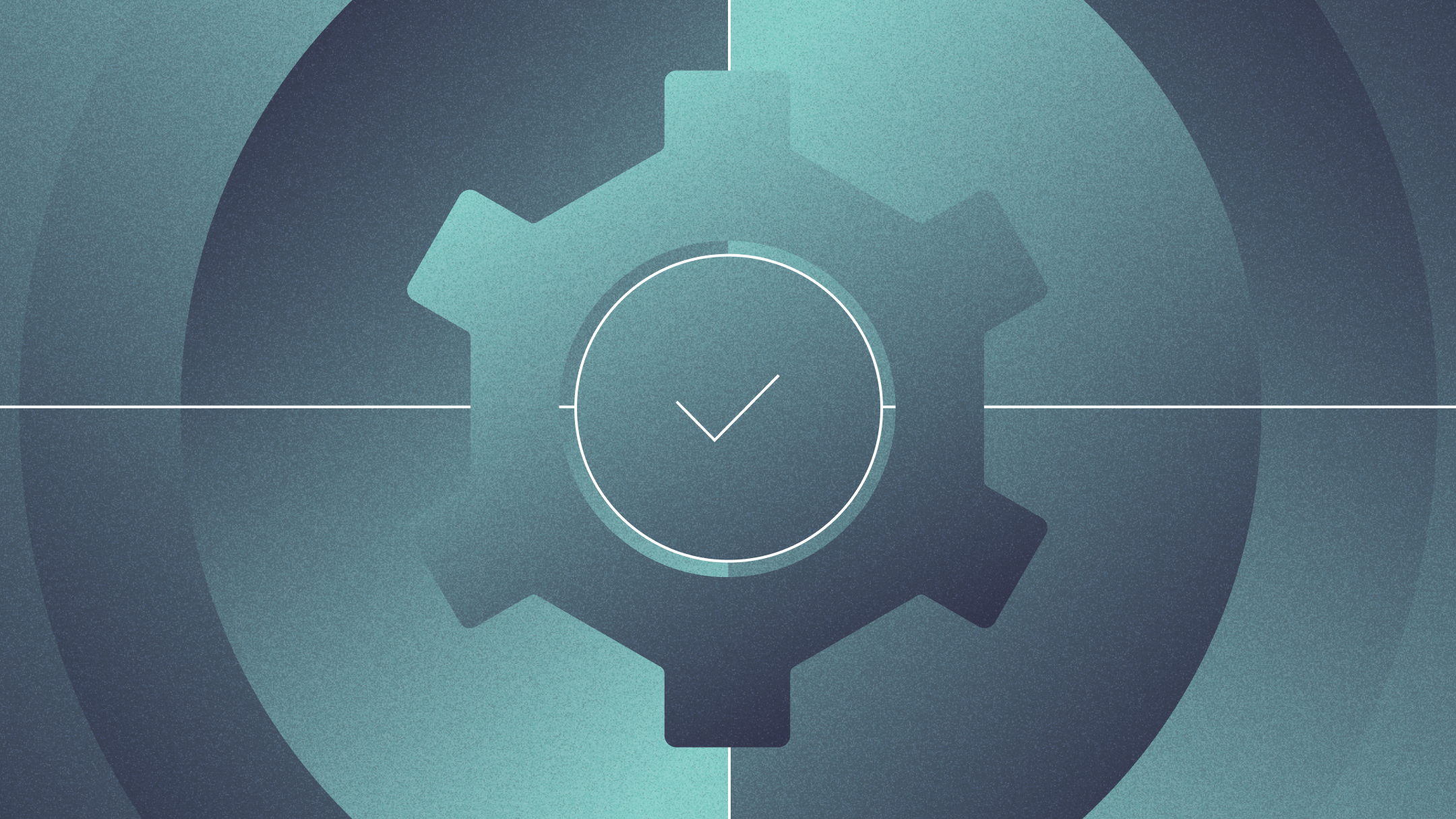 Co-centric circles with guarded checkmark in center