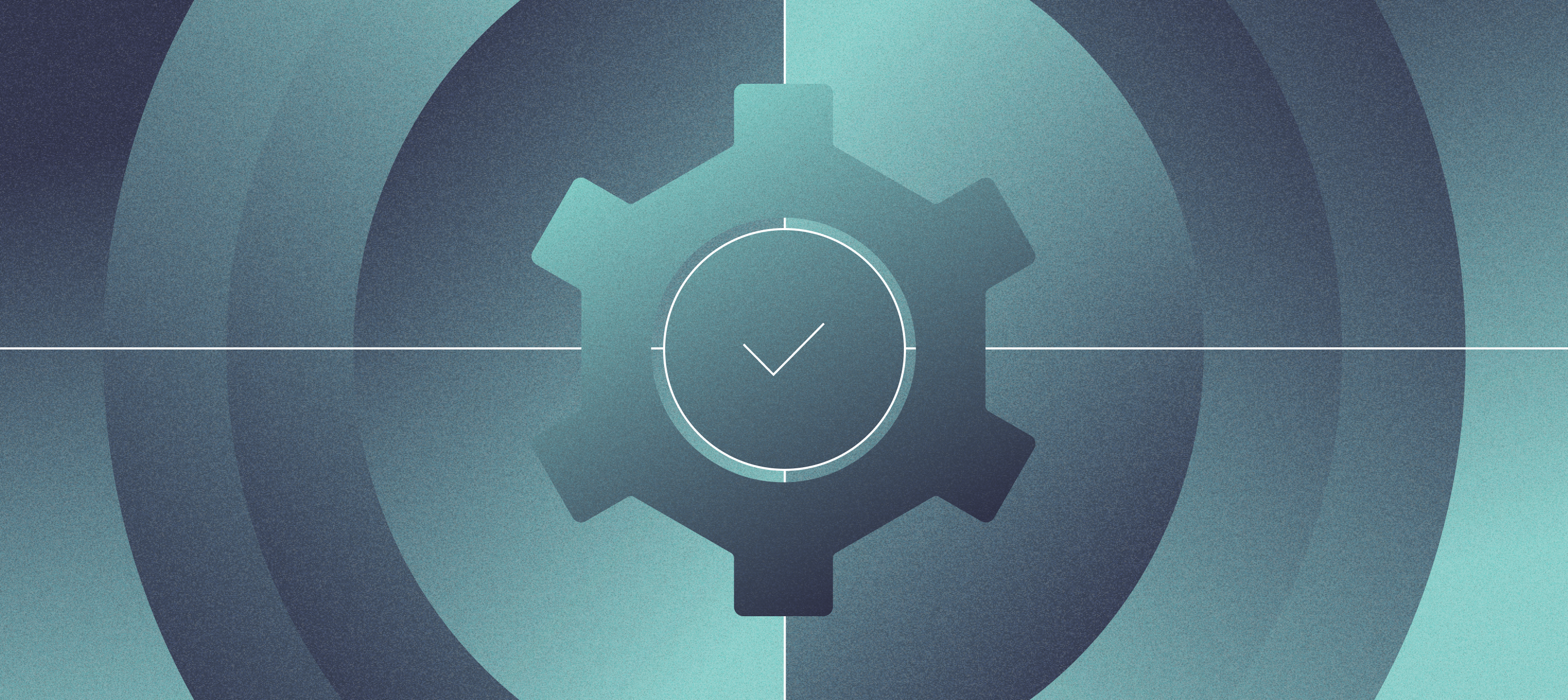 Co-centric circles with guarded checkmark in center